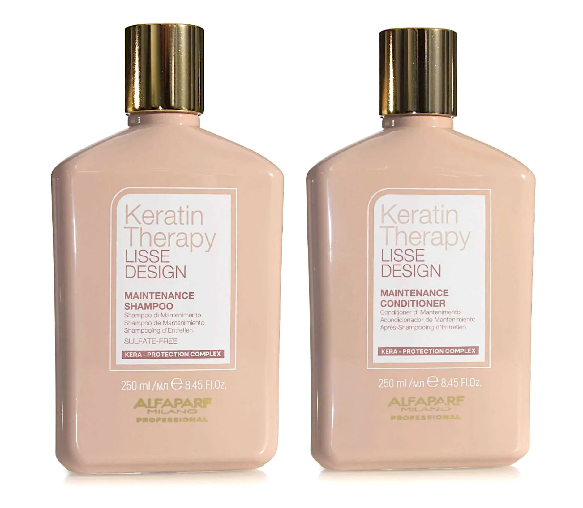 Alfaparf Keratin Therapy Lisse Design Maintenance Shampoo and Conditioner 250ml