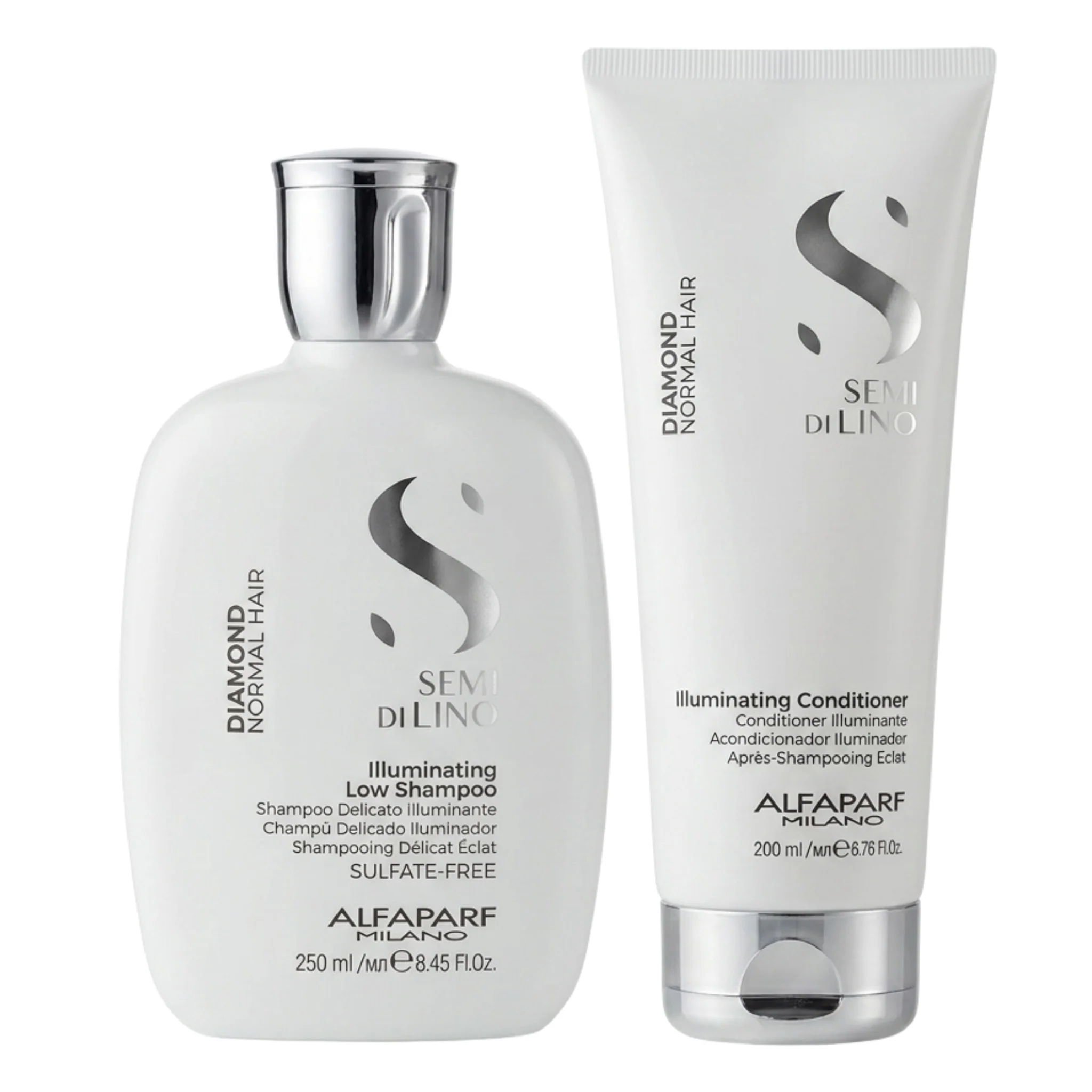 Alfaparf Milano Semi Di Lino Diamond Illuminating Shampoo and Conditioner 250ml/200ml