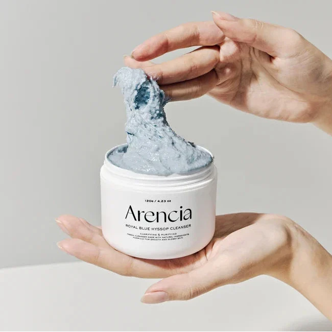 Arencia Fresh Blue Hyssop Rice Mochi Cleanser 120g - Image 6