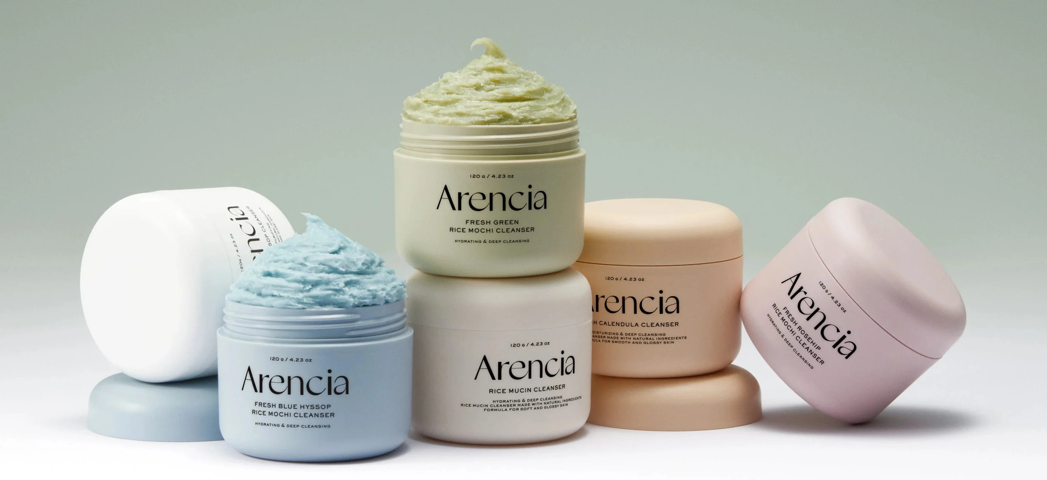 Arencia Fresh Blue Hyssop Rice Mochi Cleanser 120g - Image 7