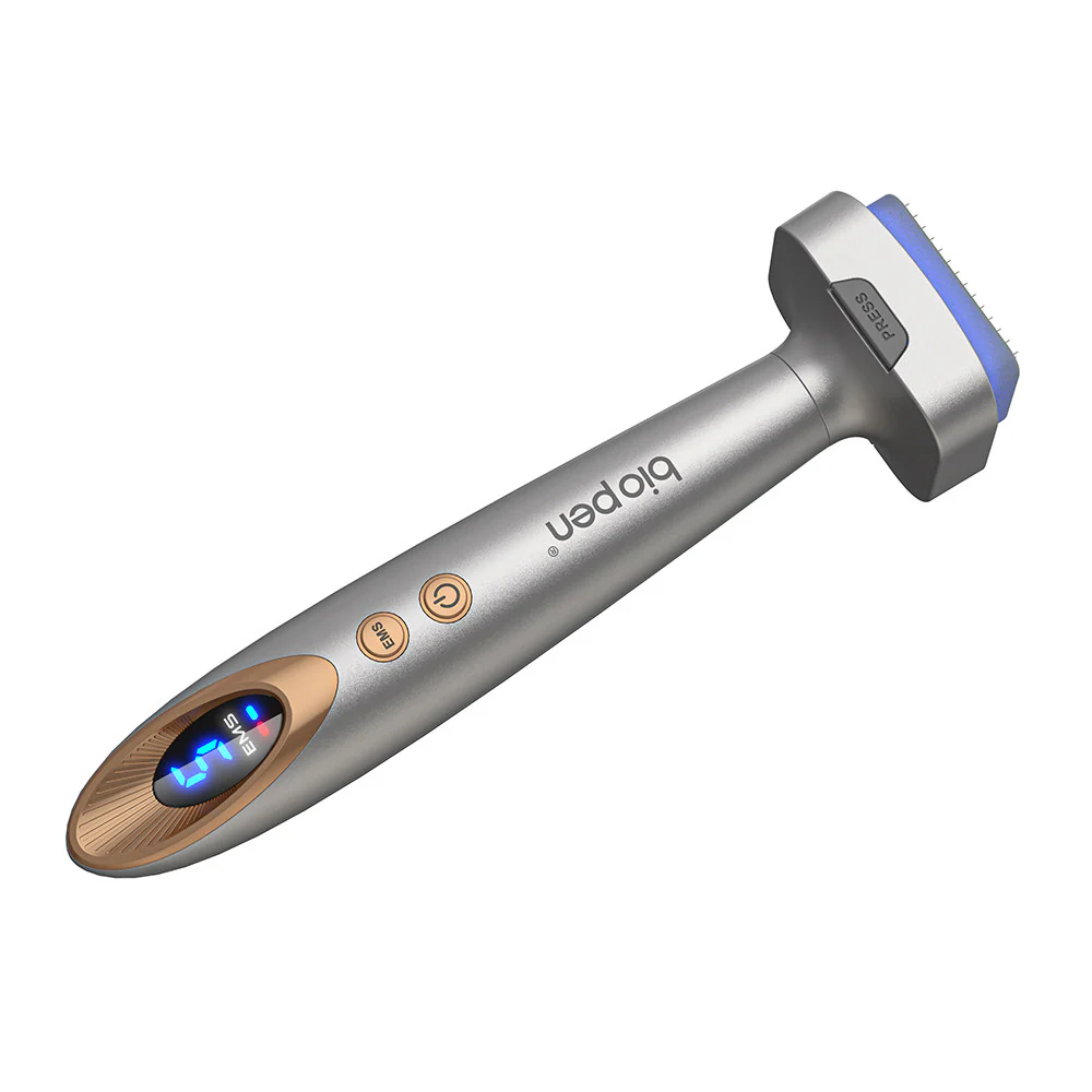 Bio Pen Aurora Bio 6 EMS Blue and Red Light Hair Growth Microneedling Stamp - Image 5