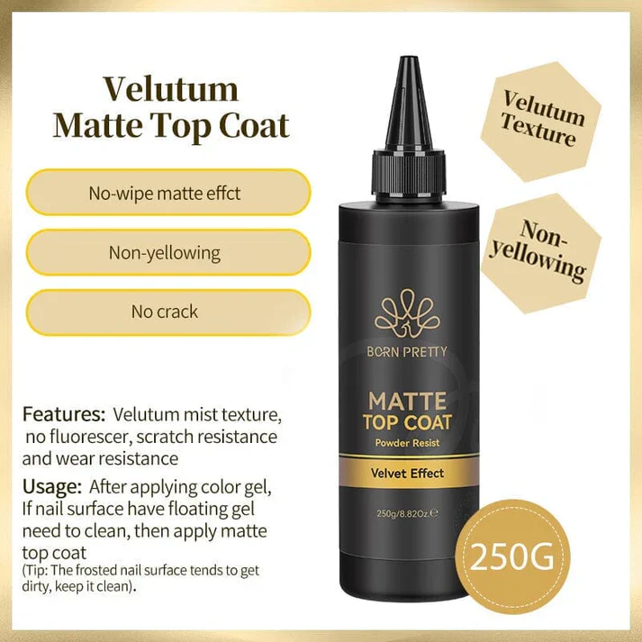 Born Pretty Matte Top Coat Velvet Finish 250g - Image 2