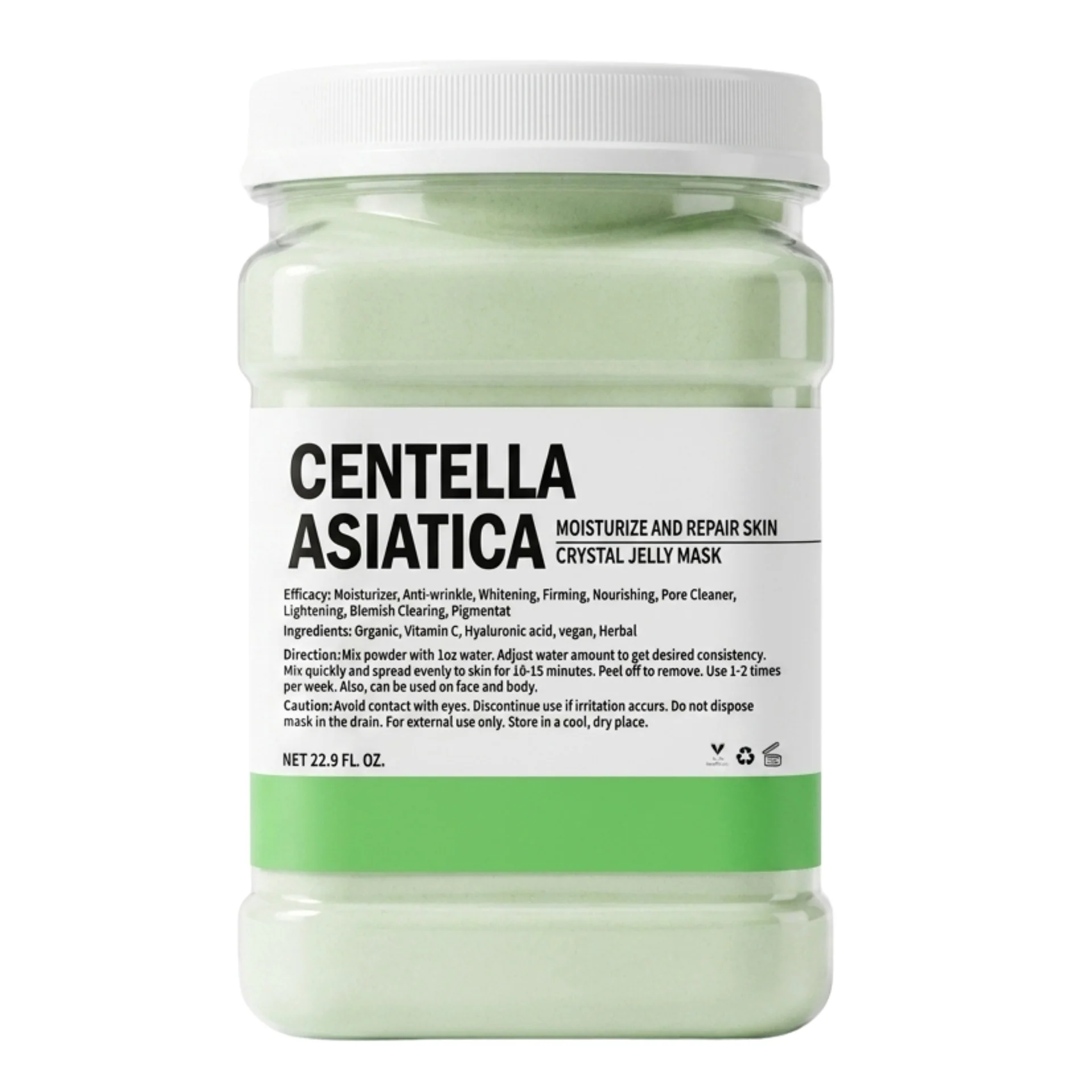 Crystal Hydrojelly Mask Moisturise and Repair Skin Centella Asiatica Peel 650g