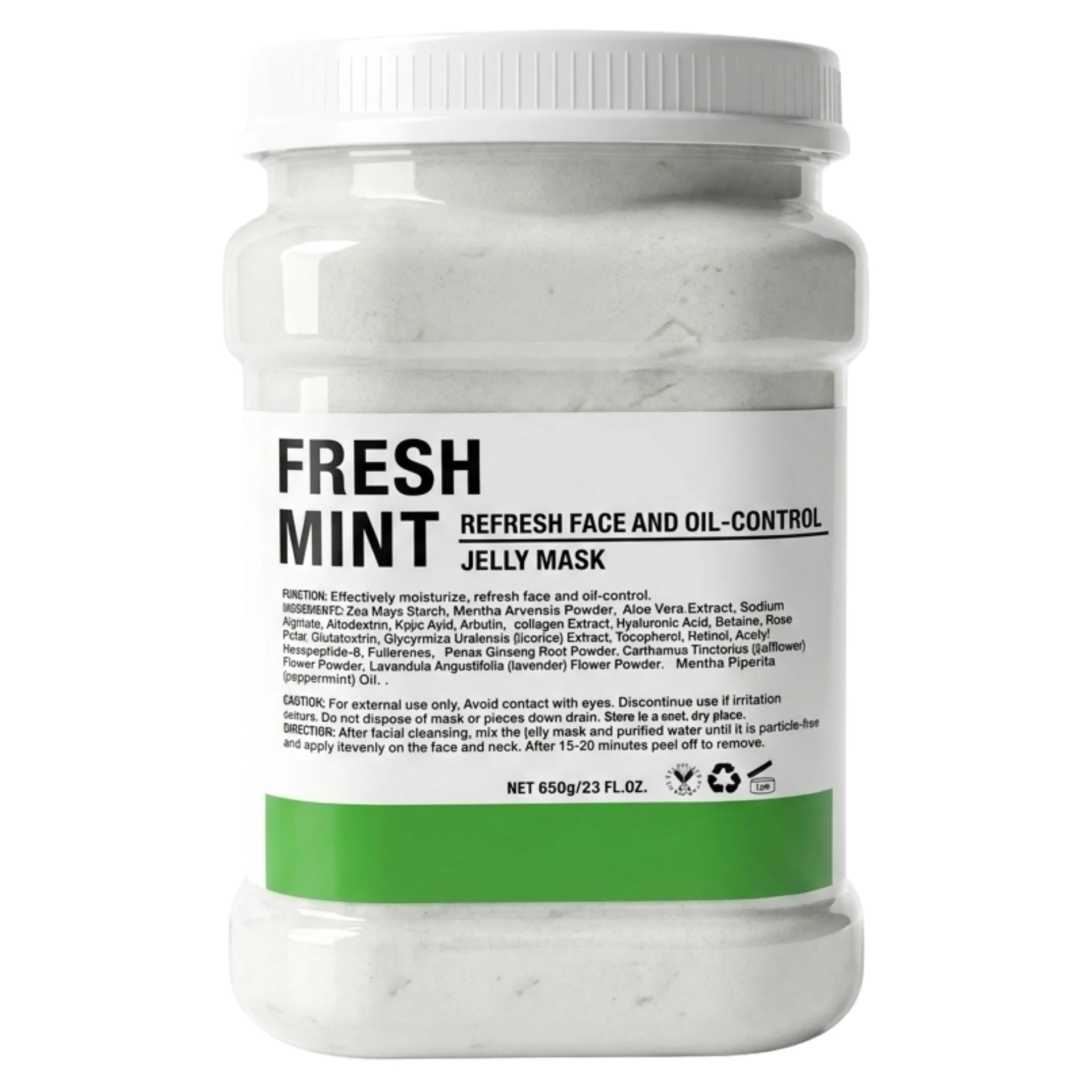Crystal Hydrojelly Mask Oil Control Fresh Mint Peel 650g