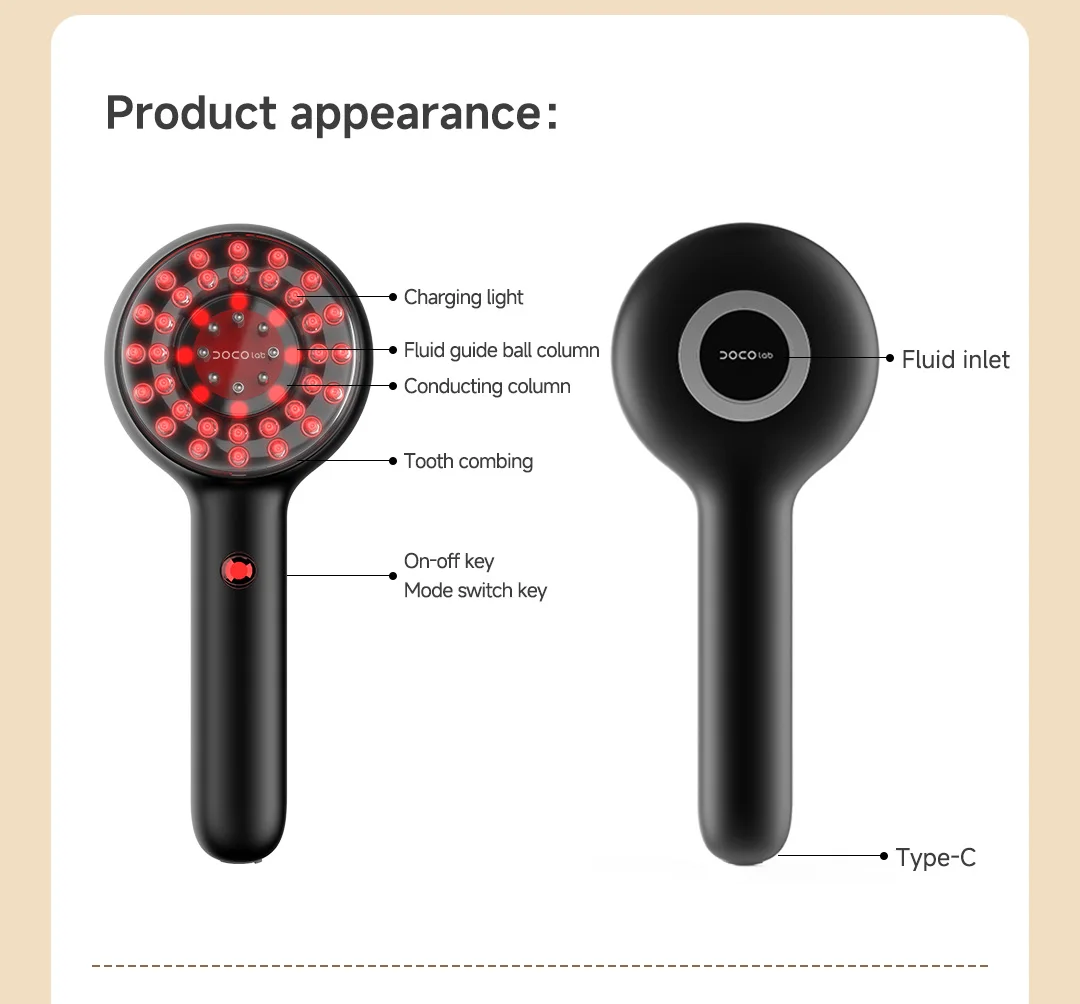 Doco Lab Red Light Scalp Care Brush - Image 7