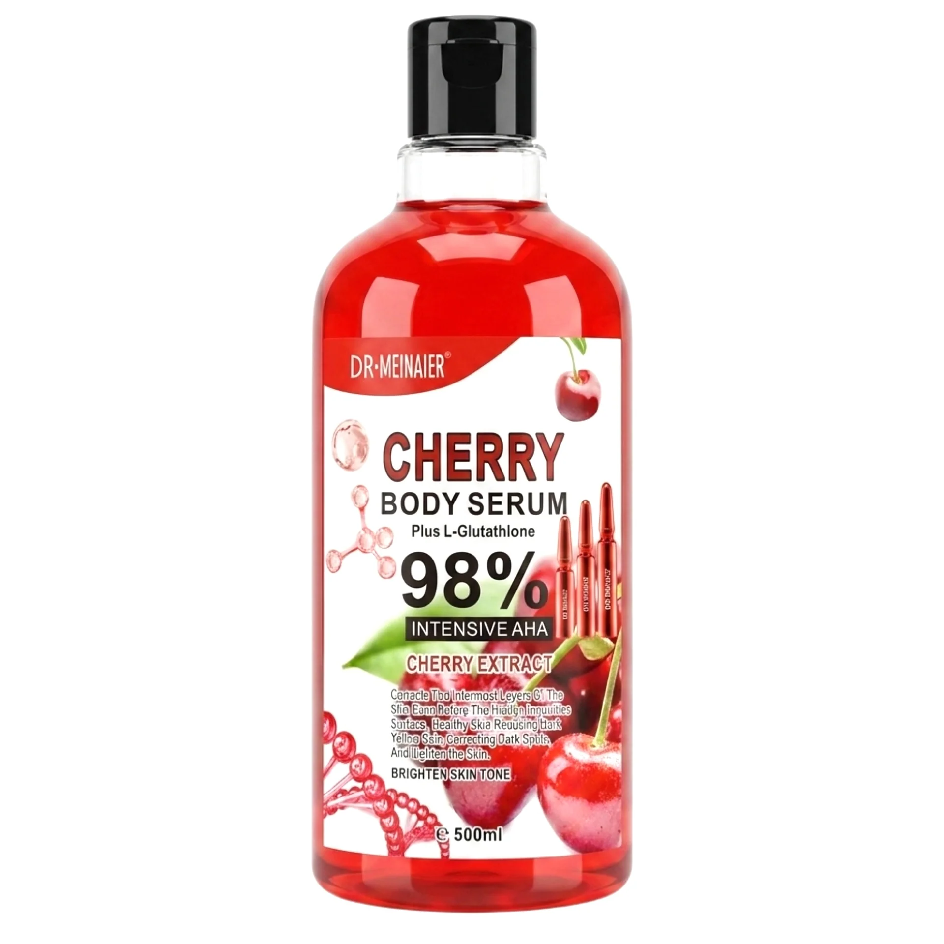 Dr Meinaier Cherry Body Serum Plus Glutathone 98% Intensive AHA 500ml
