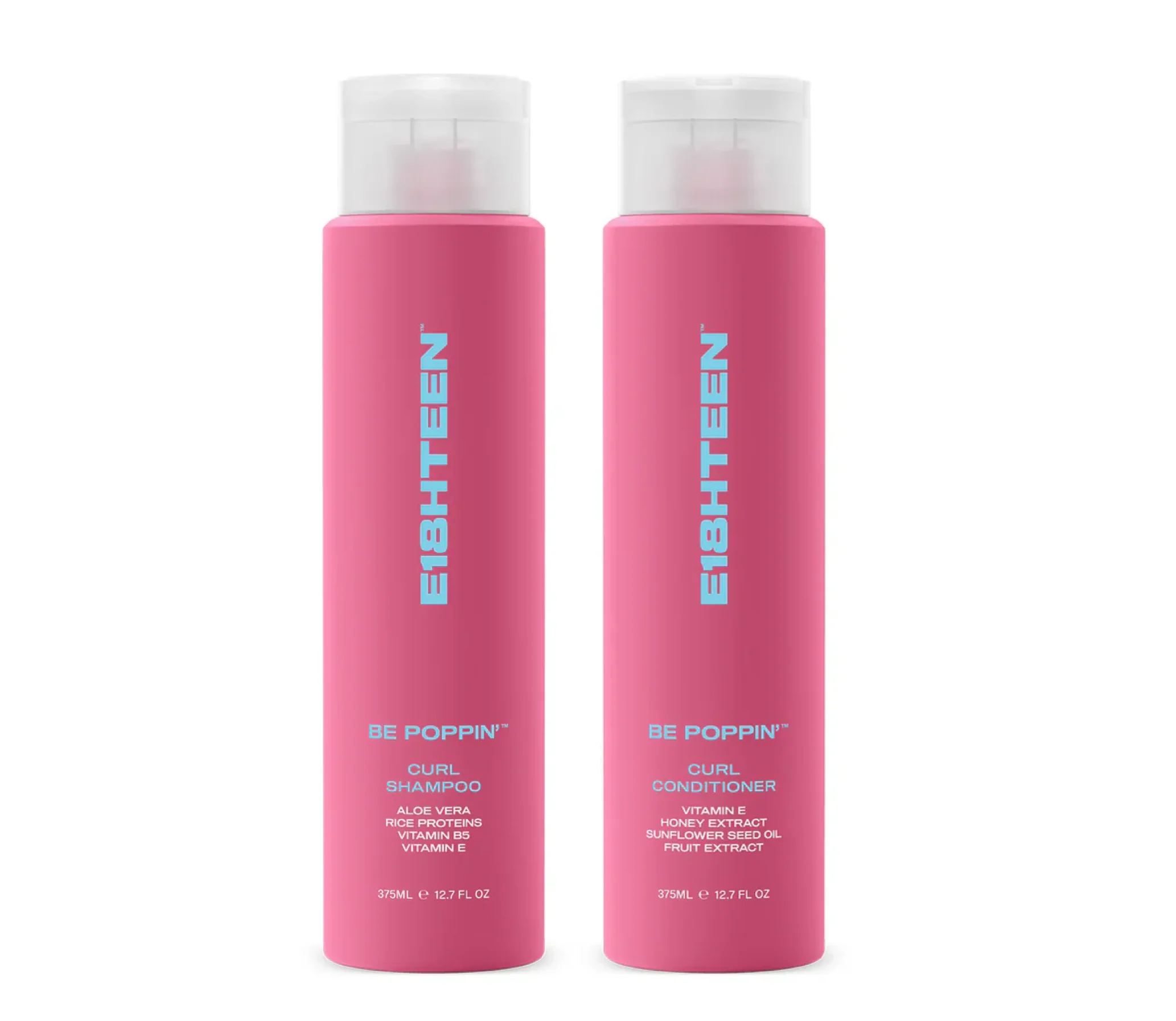 E18HTEEN Be Poppin Curl Shampoo and Conditioner 375ml