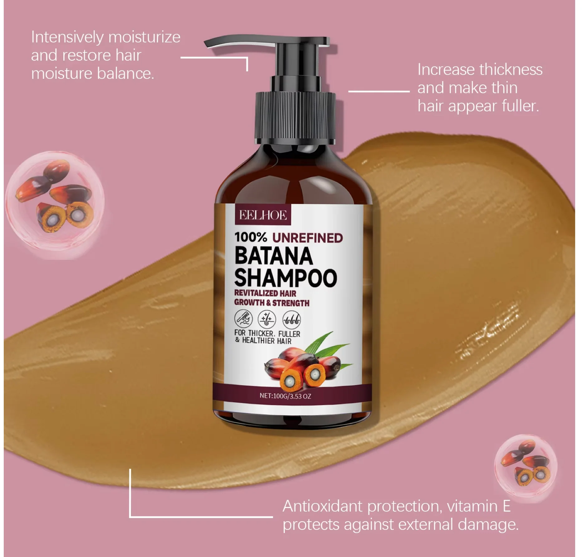 Eelhoe 100% Unrefined Batana Shampoo 100g - Image 2