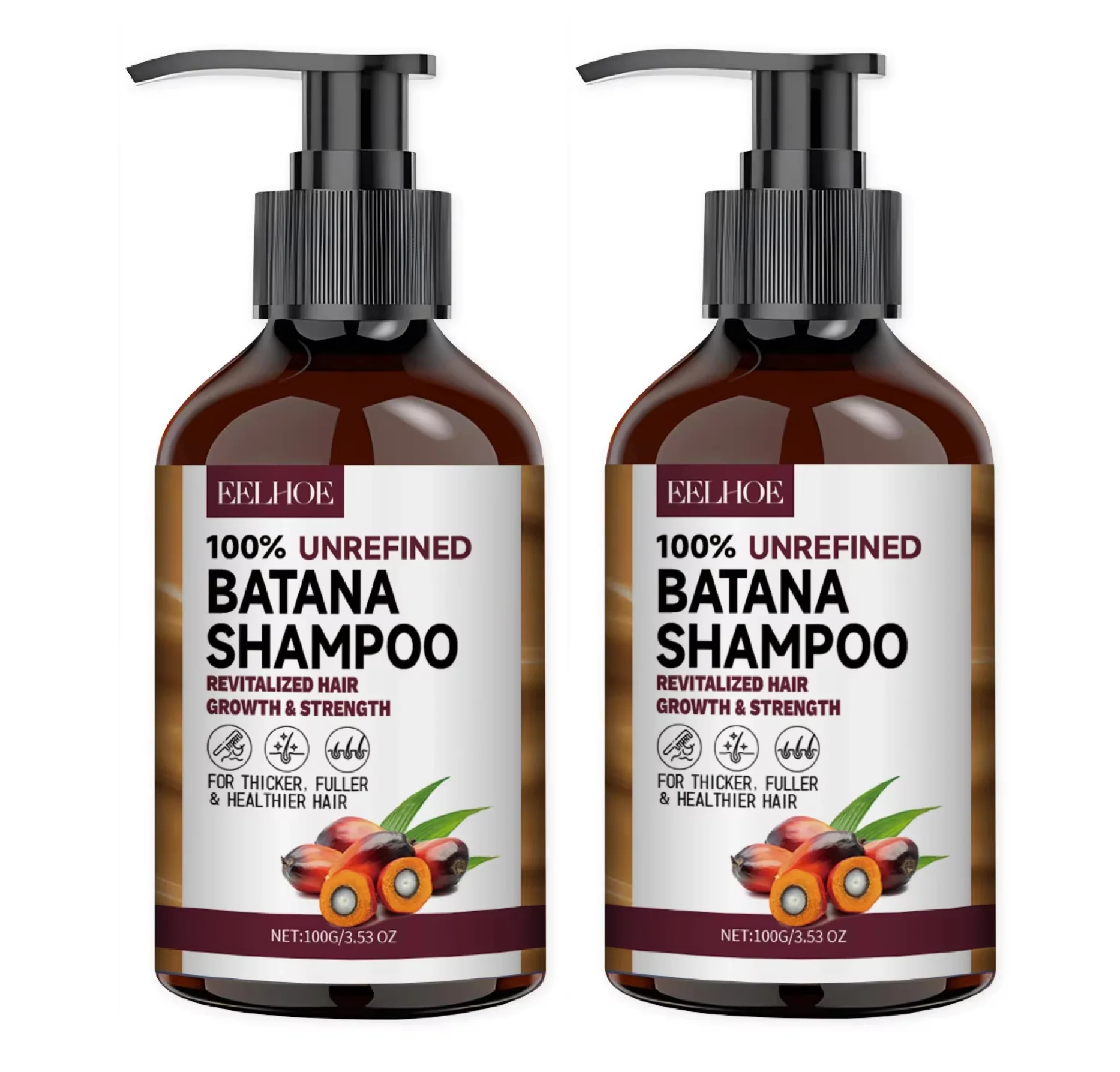 Eelhoe 100% Unrefined Batana Shampoo 100g (2pc)
