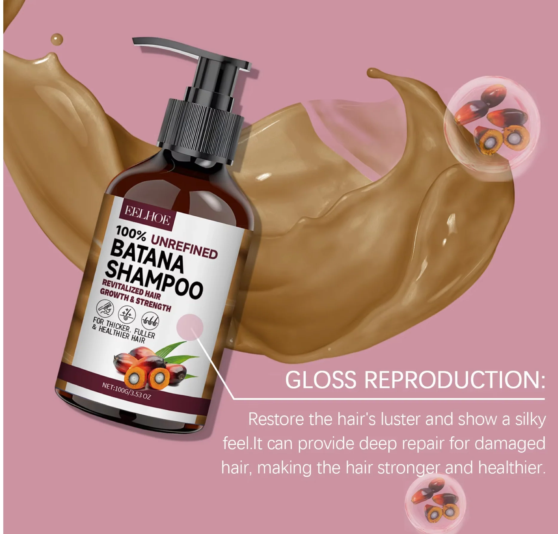Eelhoe 100% Unrefined Batana Shampoo 100g - Image 3