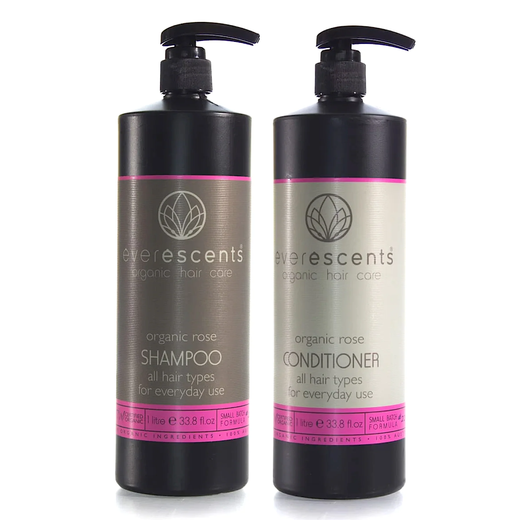 Everescents Organic Rose Hair Growth Shampoo and Conditioner 1000ml