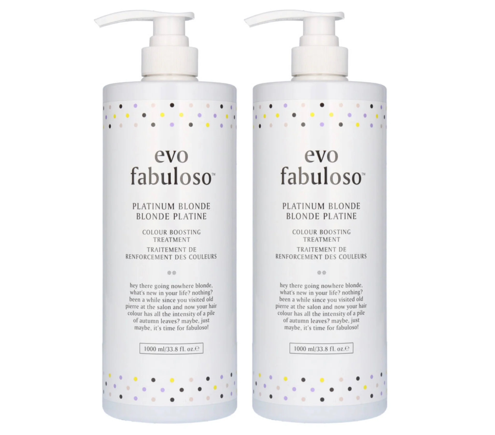 Evo Fabuloso Platinum Blonde Colour Boosting Treatment 1000ml (2pc)
