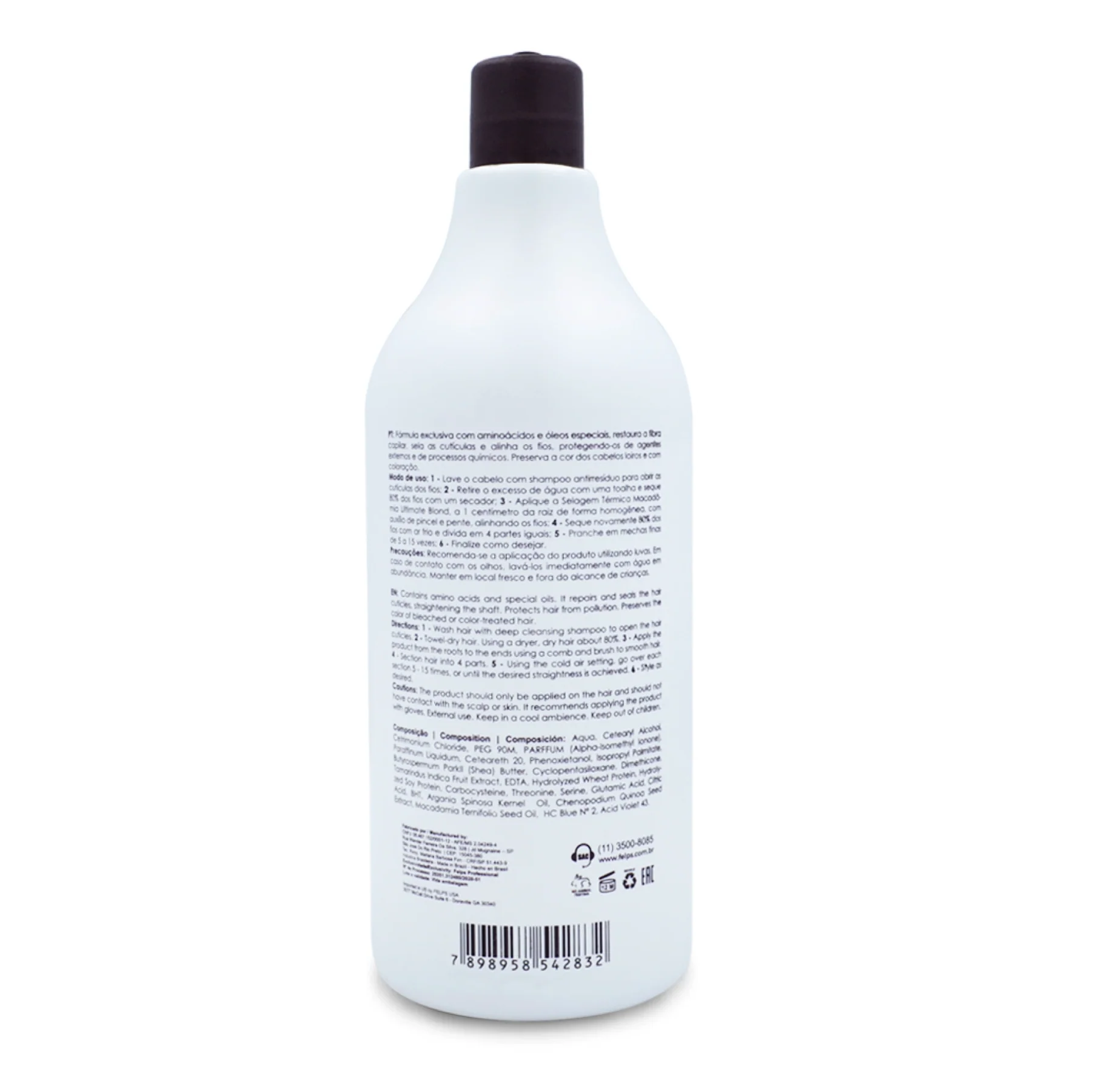 Felps Macadamia Ultimate Blond Heat Sealing Natural Smooth Effect 1000ml - Image 3