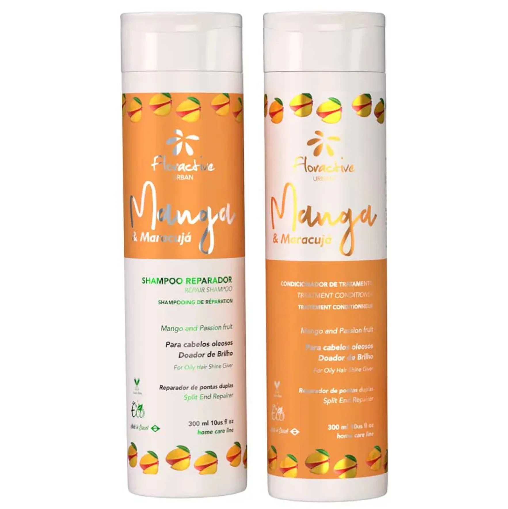 Floractive Manga Mango & Passion Fruit Repair Shampoo and Conditioner 300ml