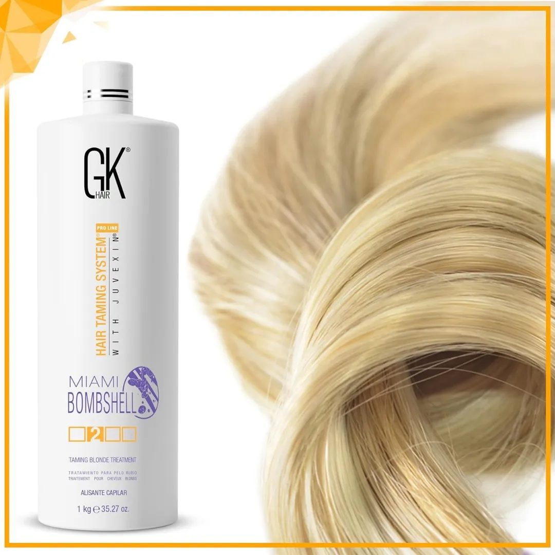 GK Hair Miami Bombshell Hair Taming Blond Treatment System With Juvexin 1000ml - Image 3