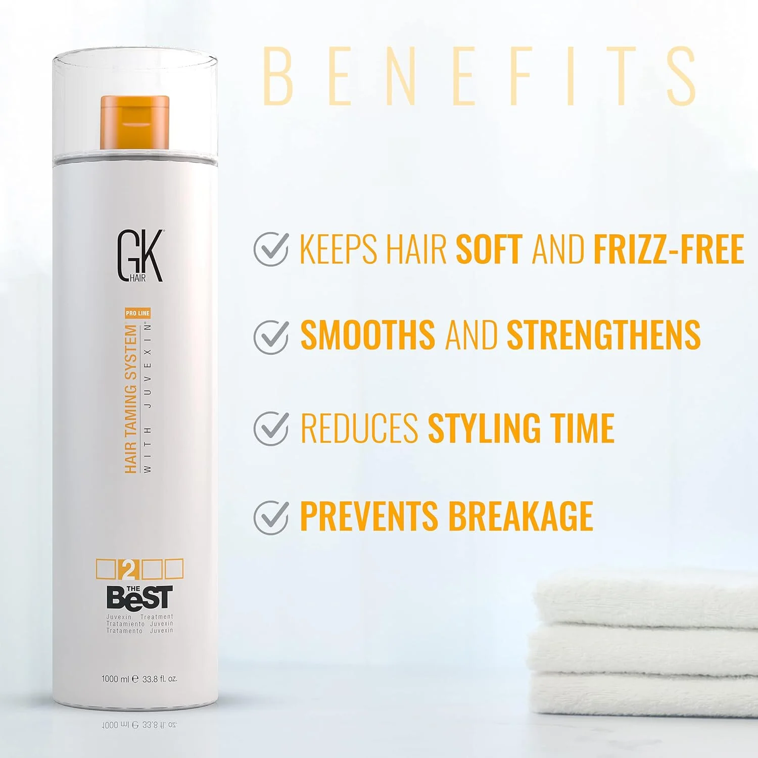 GK Hair The Best Keratin Hair Treatment Taming System With Juvexin 1000ml - Image 6