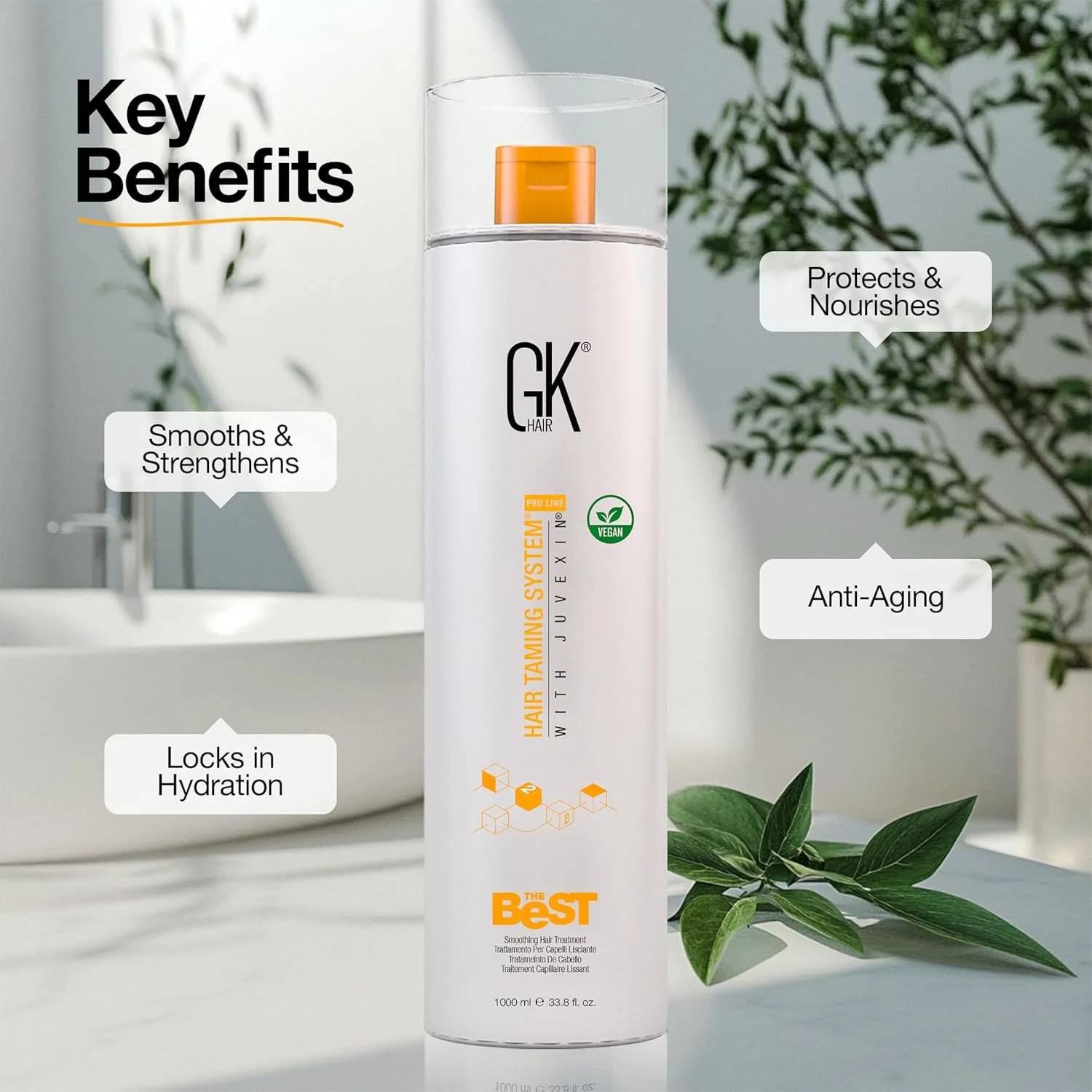 GK Hair The Best Keratin Hair Treatment Taming System With Juvexin 1000ml - Image 7
