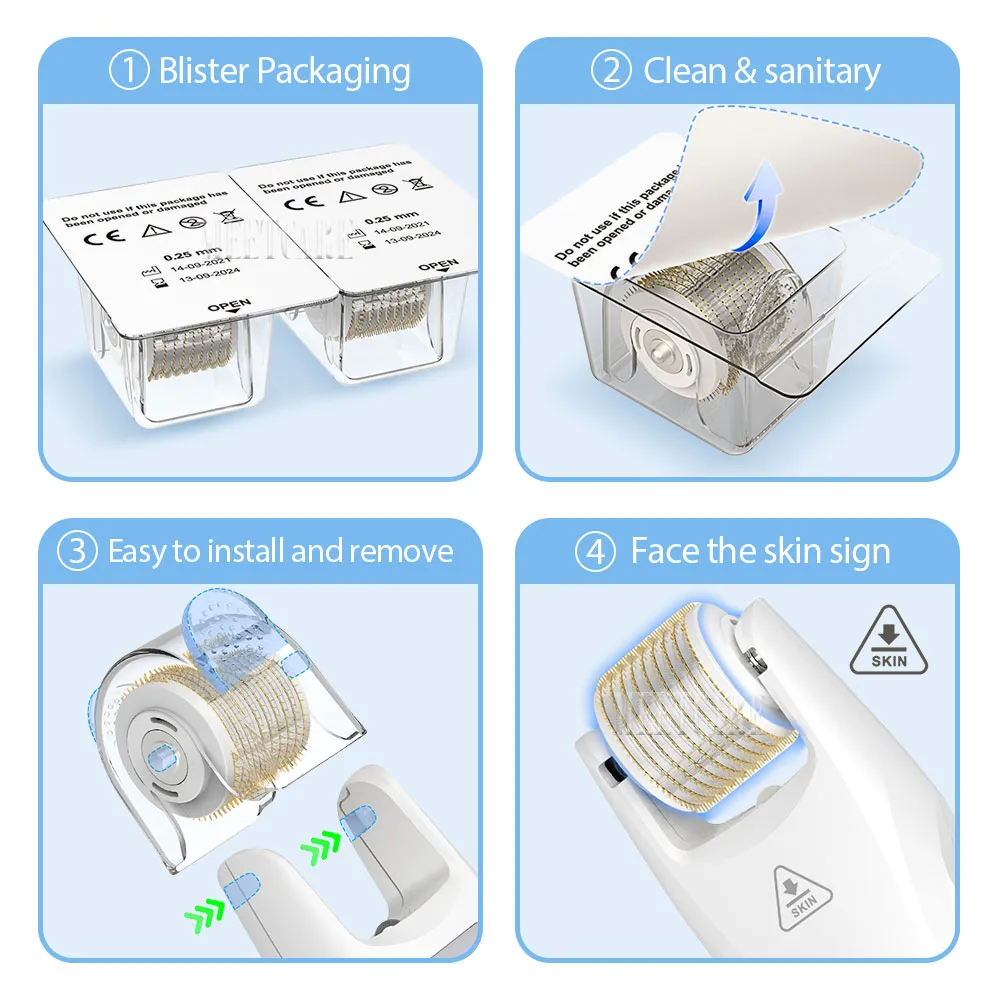 Hair Growth Derma Roller EMS Microneedling for Hair and Skin - Image 6