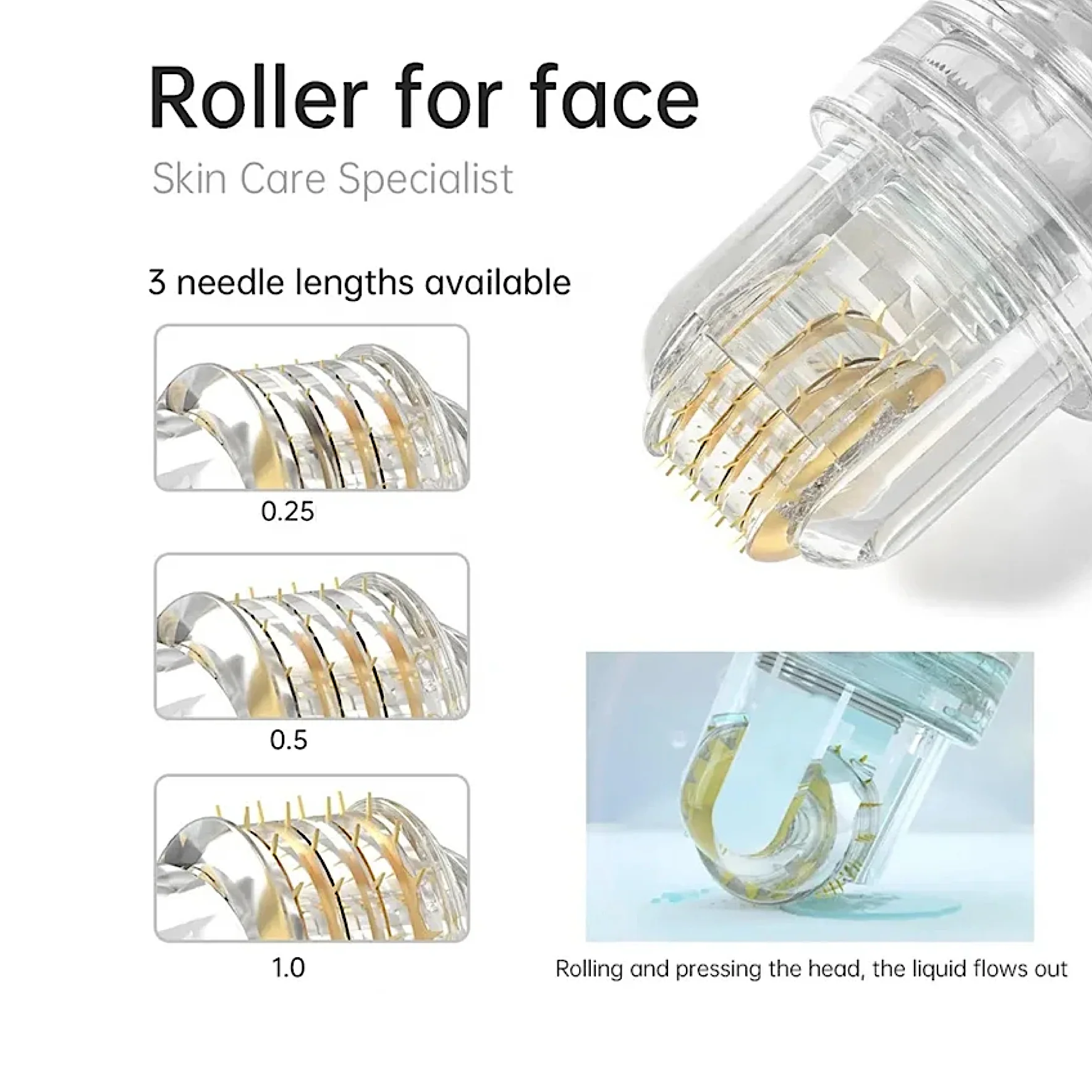 Hydra Roller Derma Titanium Microneedling Rolling Tool - Image 3