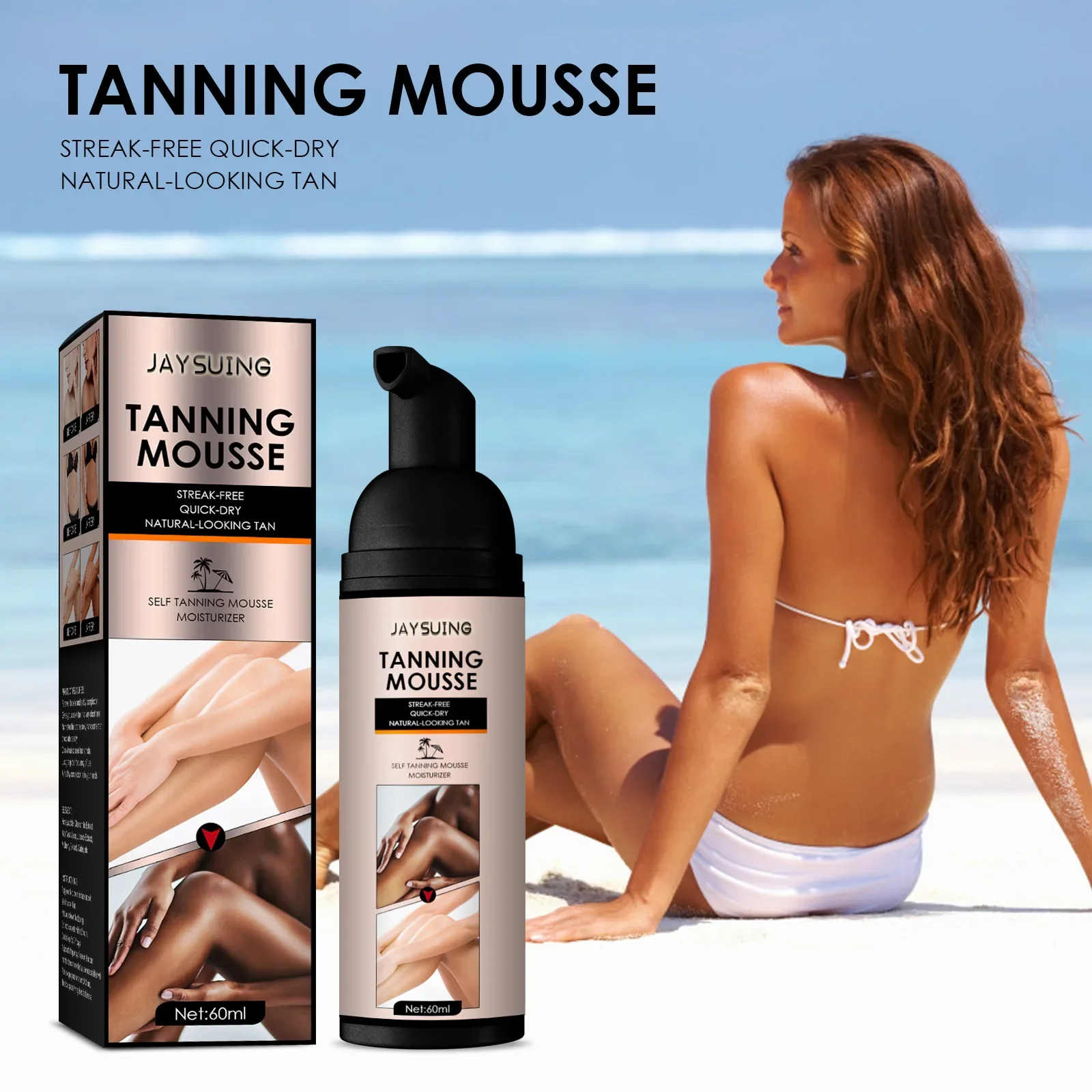 Jaysuing Tanning Mousse Streak Free 60ml - Image 2