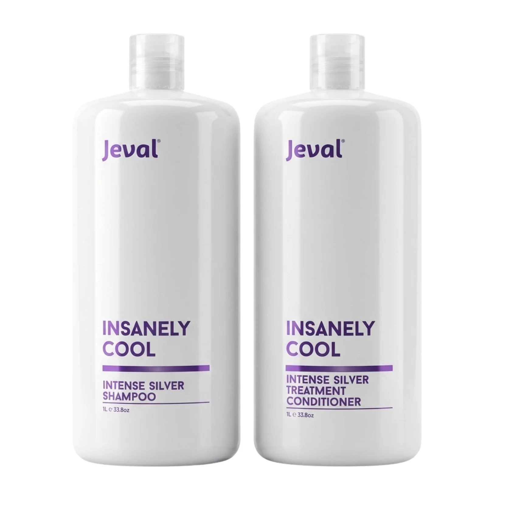 Jeval Insanely Cool Intense Silver Shampoo and Conditioner 1000ml
