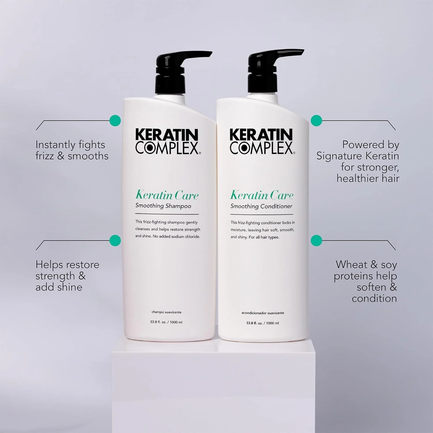 Keratin Complex Keratin Care Smoothing Shampoo 1000ml - Image 2