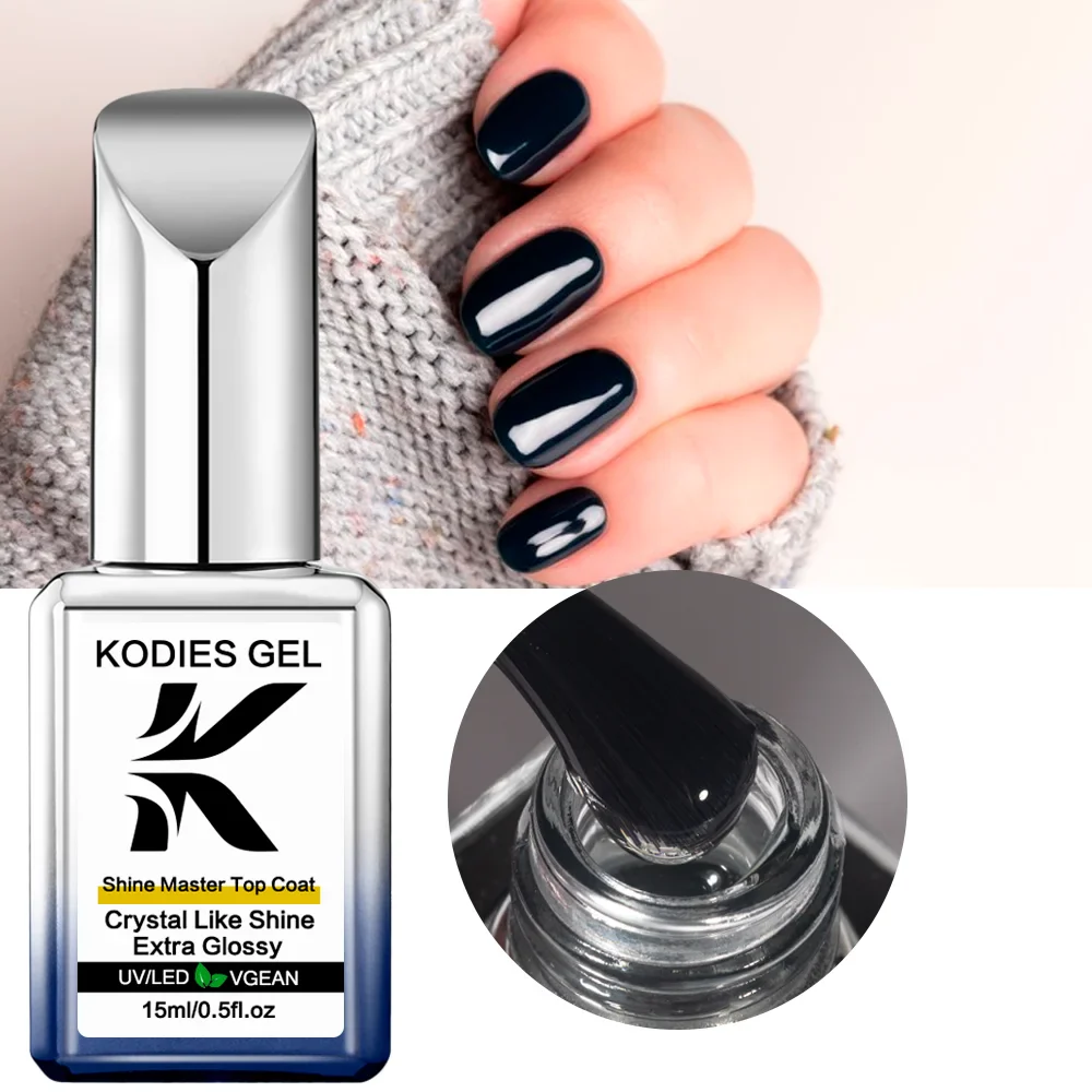 Kodies Gel Top Extra Gloss Quartz High Gloss UV/LED 15ml - Image 2