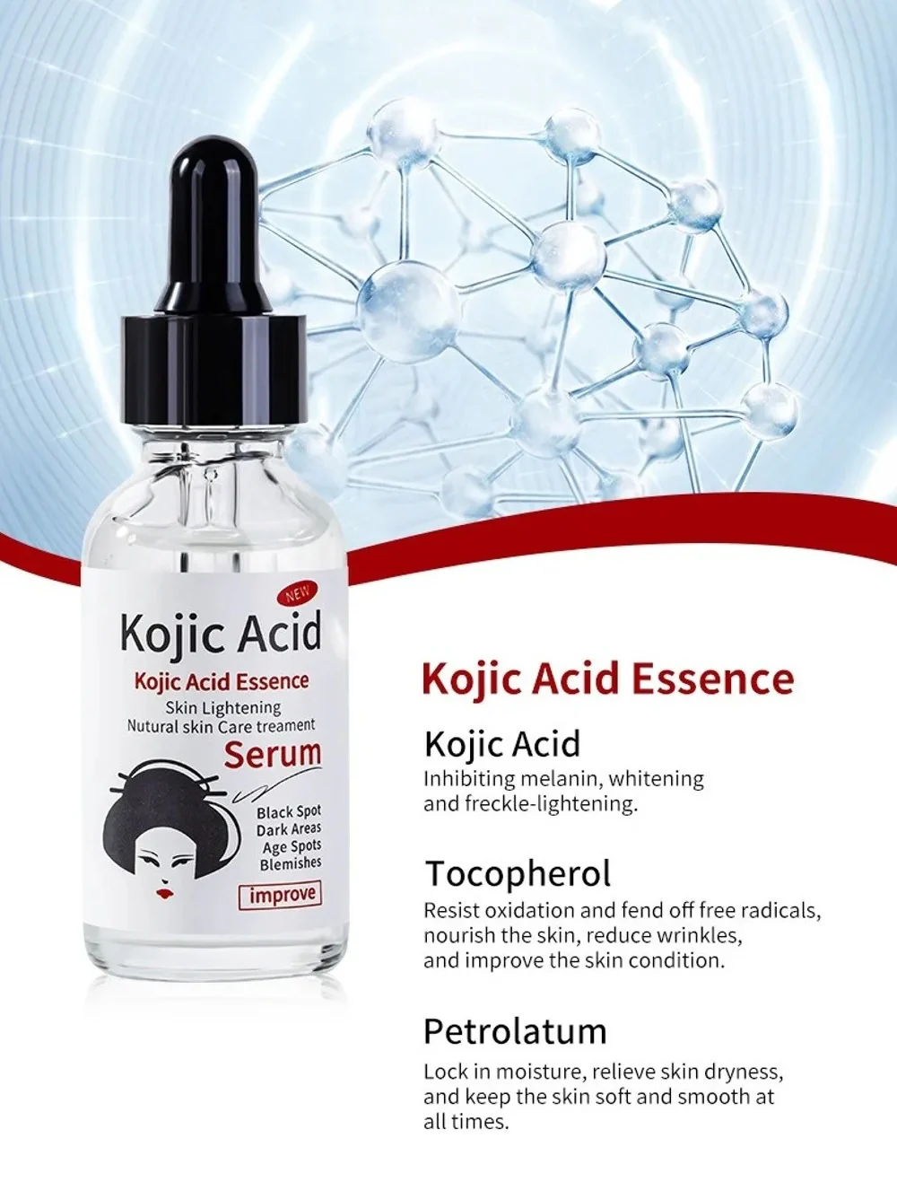 Kojic Acid Essence Anti Wrinkle Melanotech Face Serum 30ml - Image 2