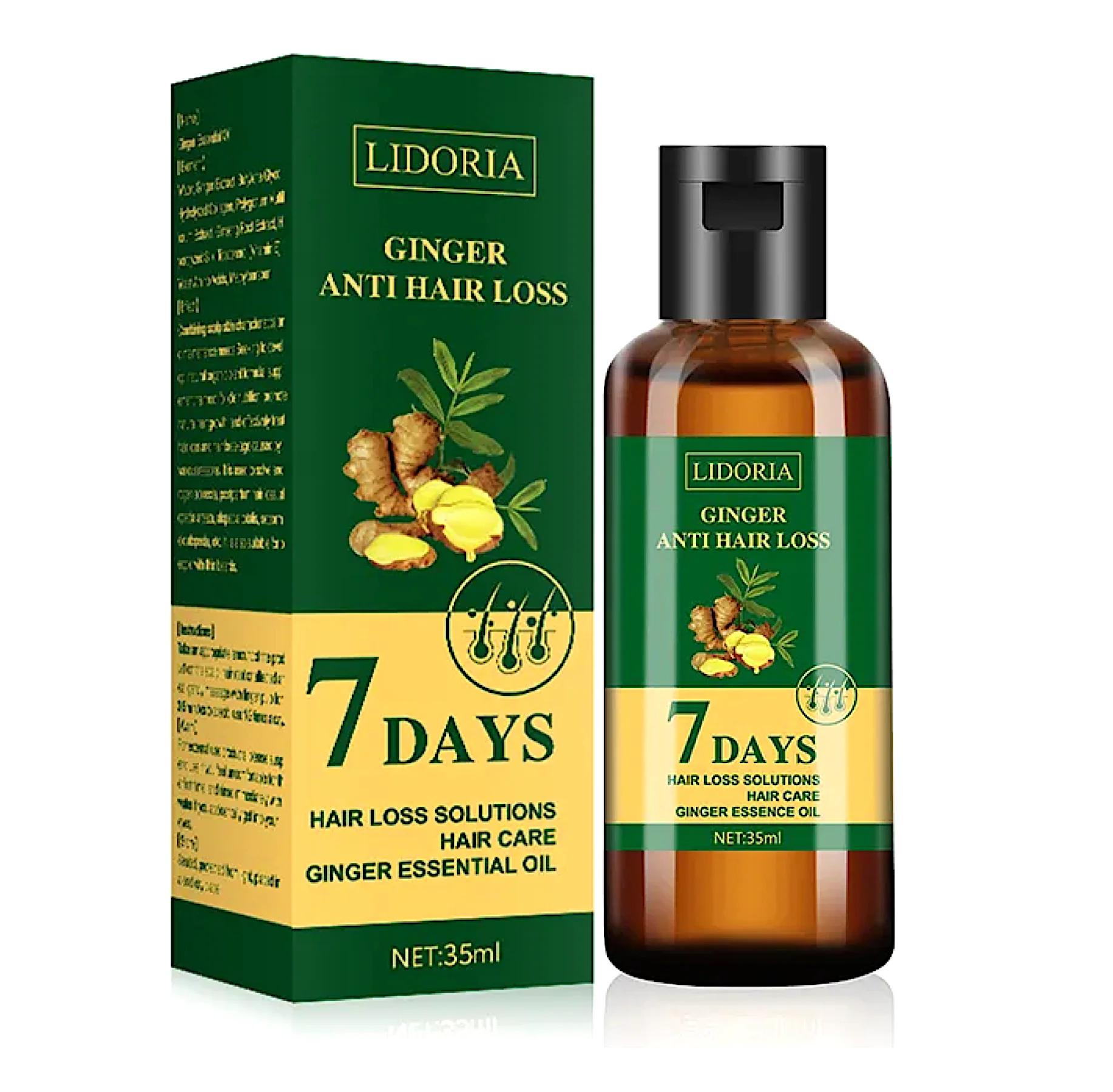 Lidoria Ginger Anti Hair Loss 7 Days Oil 35ml - Image 2