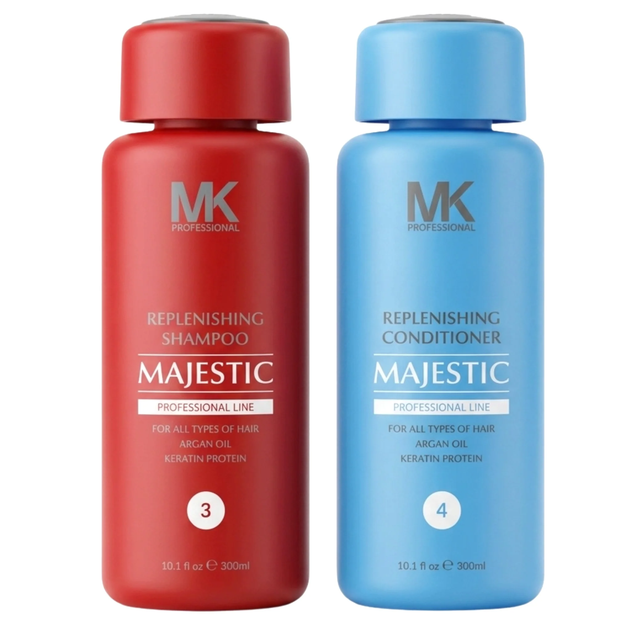 MK Professional Majestic Replenishing Keratin Shampoo & Conditioner 300ml - Image 2