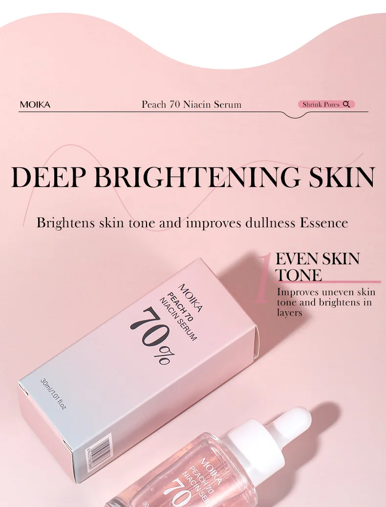 Moika Peach 70 Niacin Serum 70% Korean Beauty 30ml - Image 4