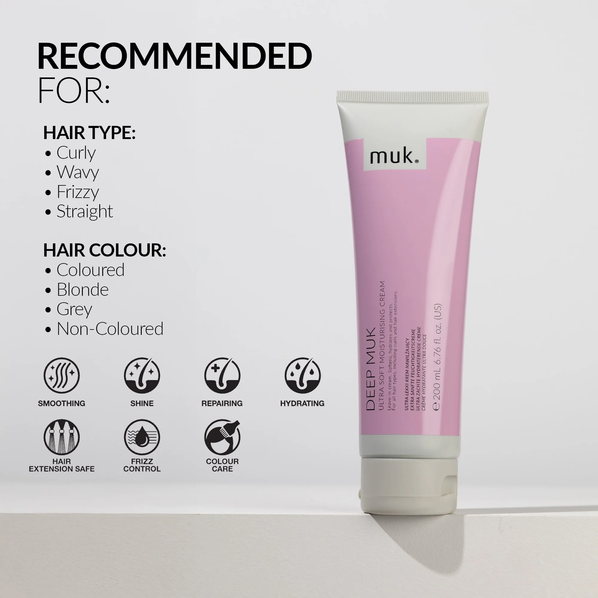 Muk Deep Ultra Soft Shampoo and Conditioner 1000ml + Moisturising Cream 200ml - Image 2
