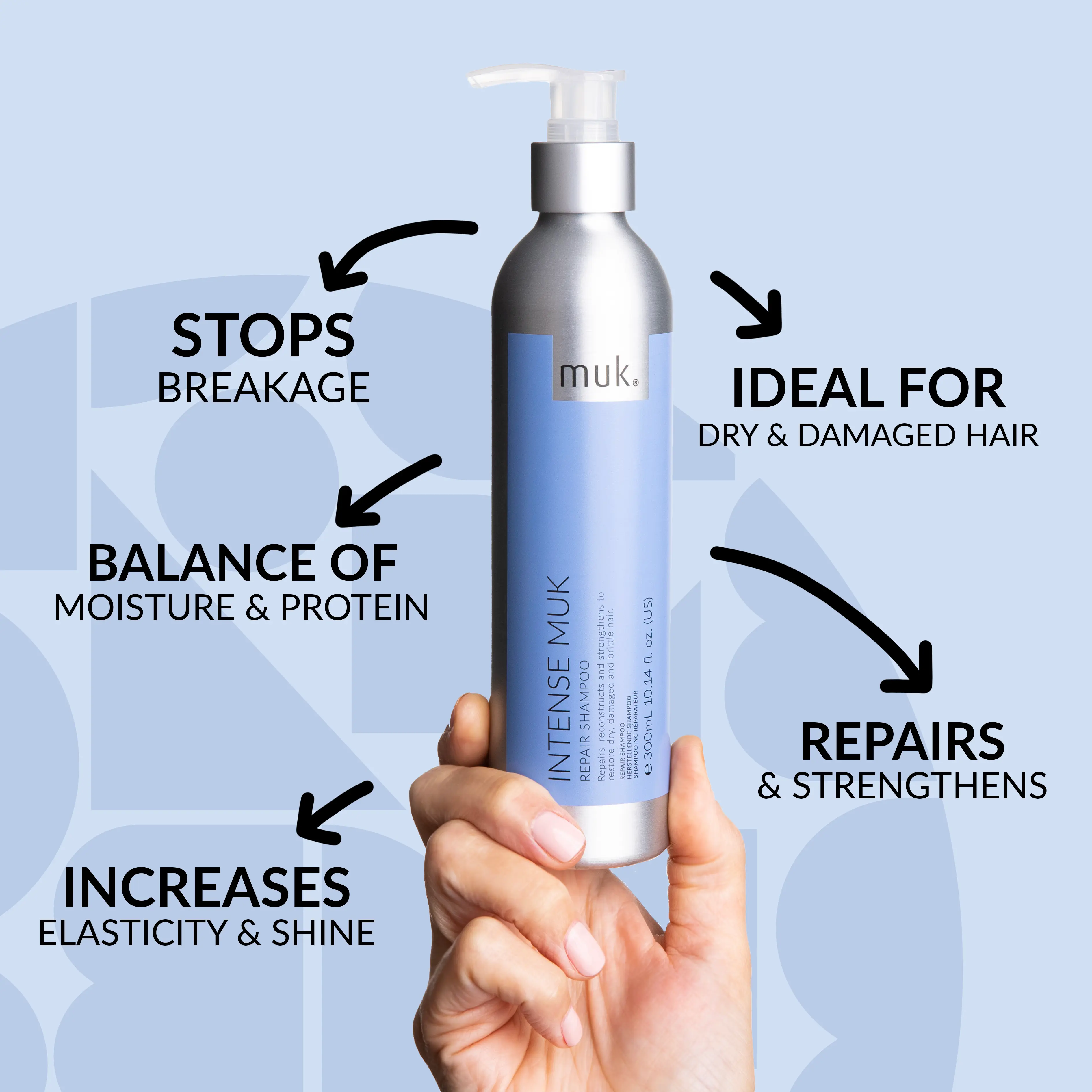 Muk Intense Repair Shampoo and Conditioner 1000ml - Image 2