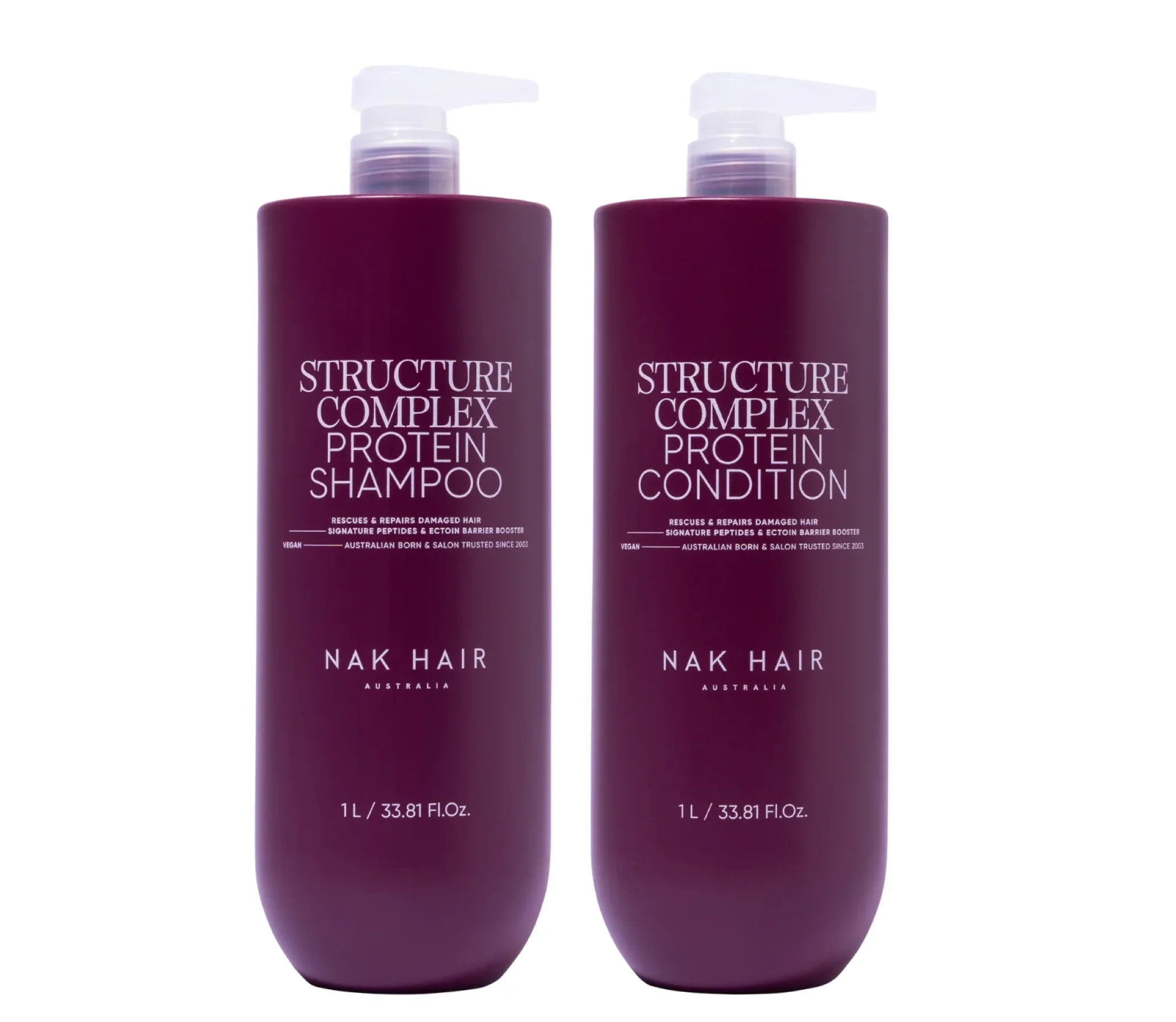 Nak Structure Complex Protein Shampoo and Conditioner 1000ml - Image 2