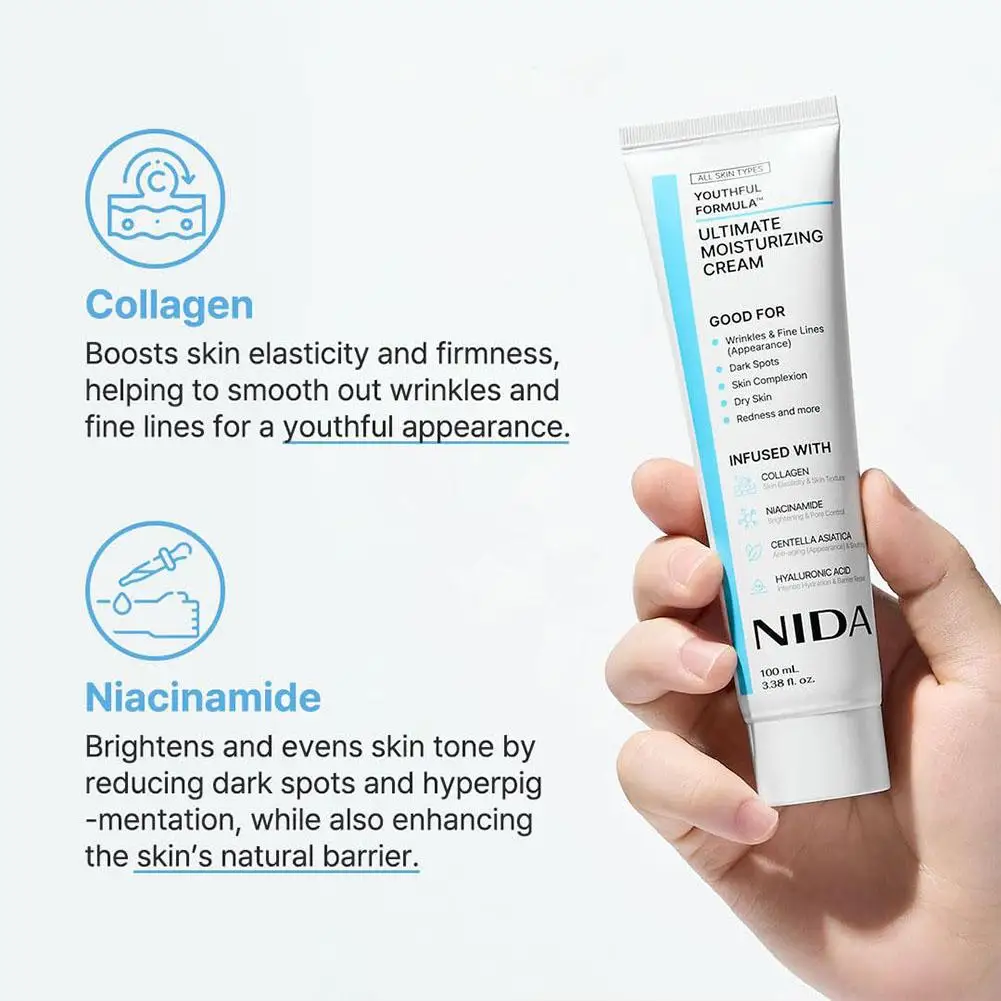 NIDA Youthful Formula Ultimate Moisturising Cream Korean Beauty 100ml - Image 3