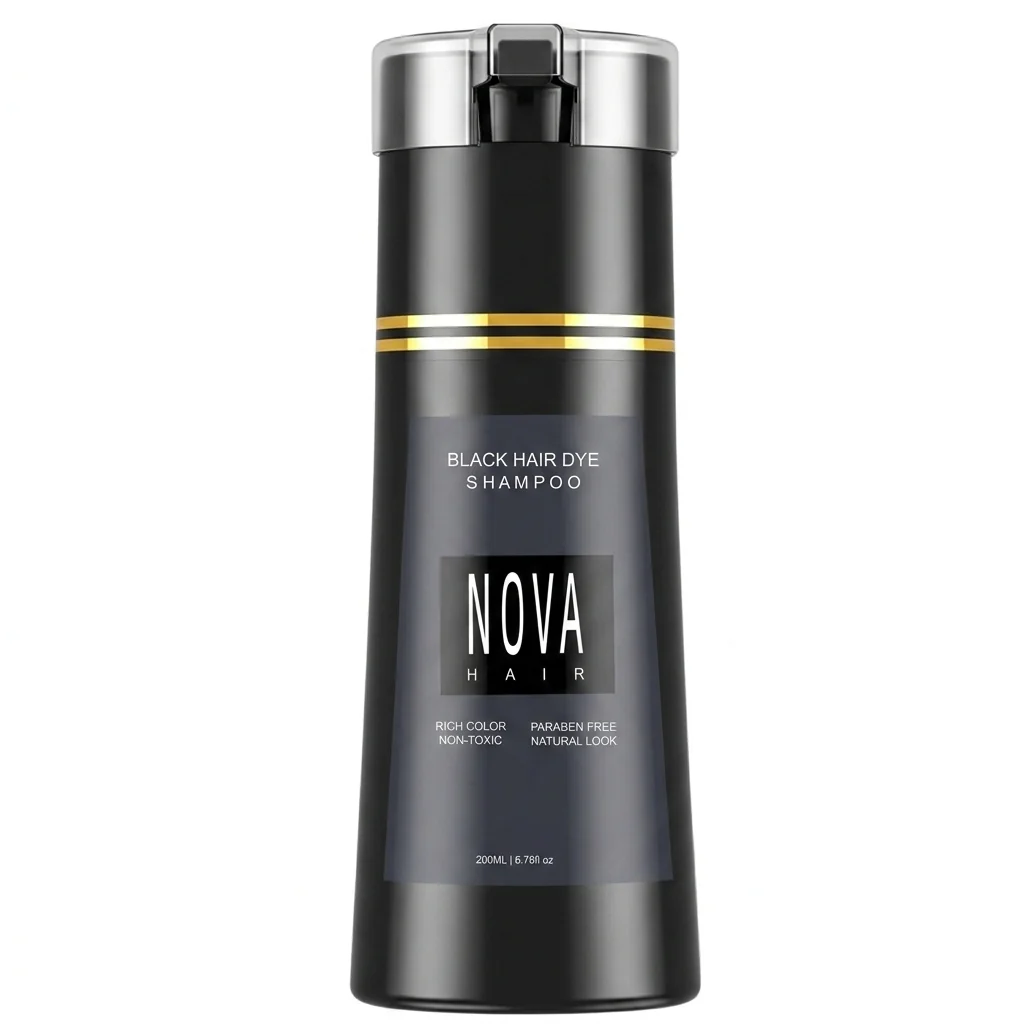 Nova Hair Instant Black Dye Shampoo 200ml