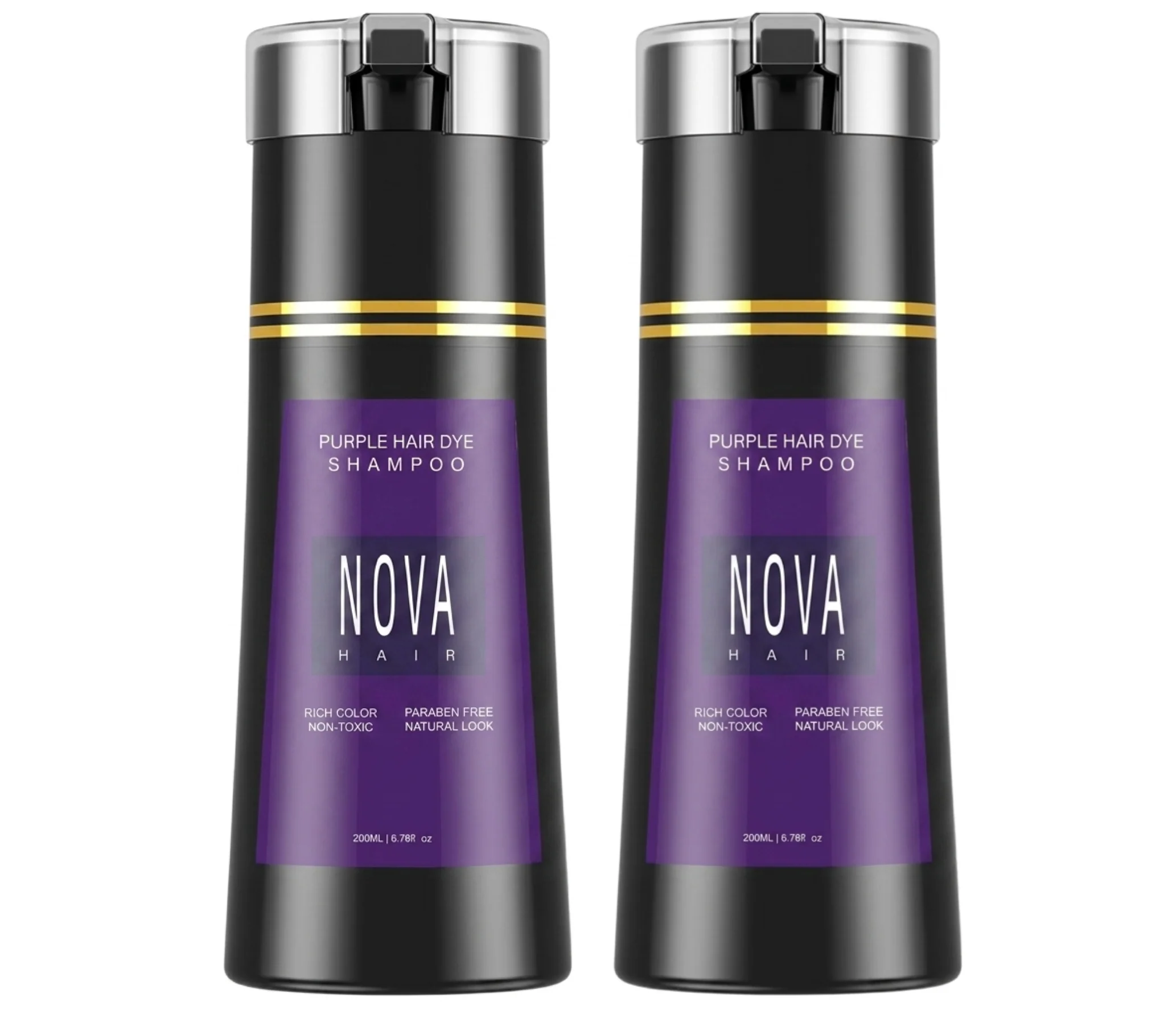 Nova Hair Instant Purple Dye Shampoo 200ml (2pc)