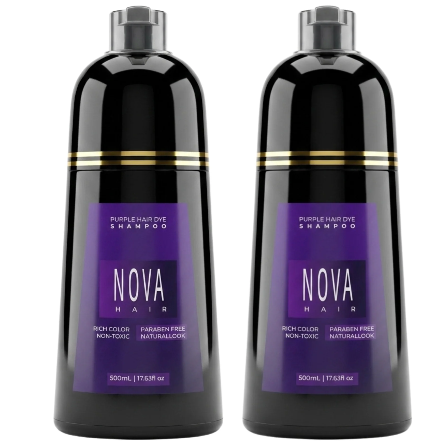 Nova Hair Instant Purple Dye Shampoo 500ml (2pc)
