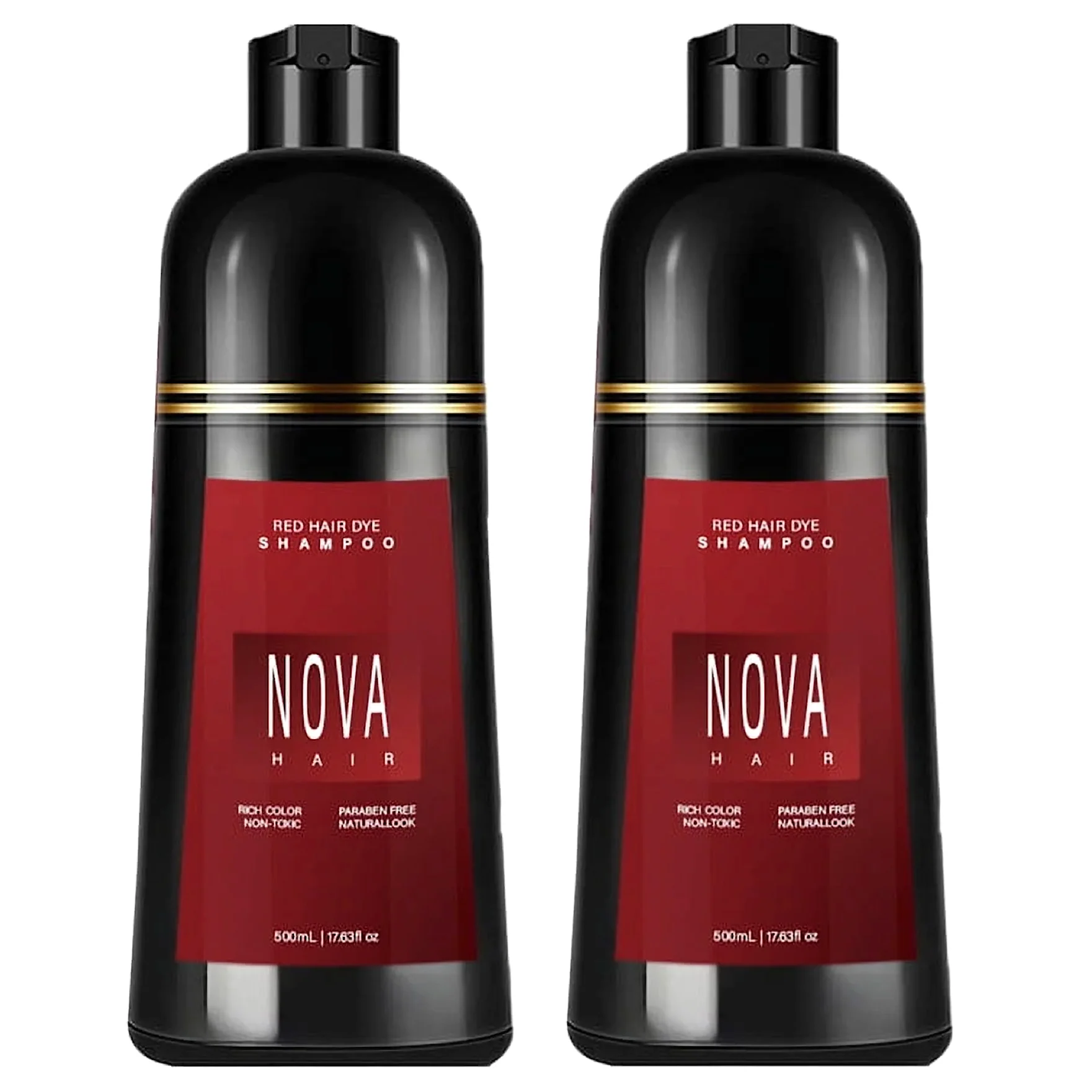 Nova Hair Instant Red Dye Shampoo 500ml (2pc)