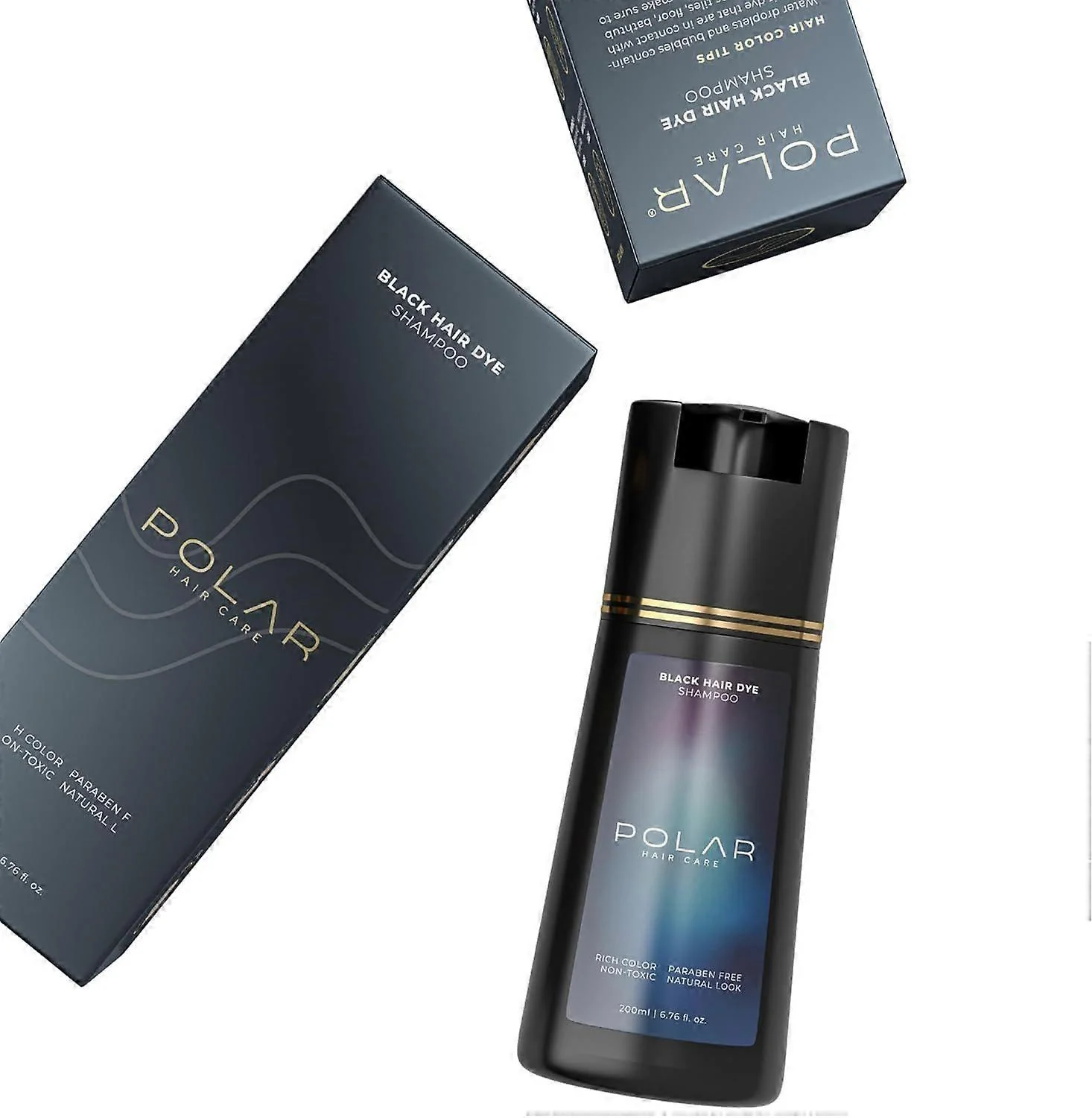 Polar Hair Care Instant Black Dye Shampoo 200ml - Image 2