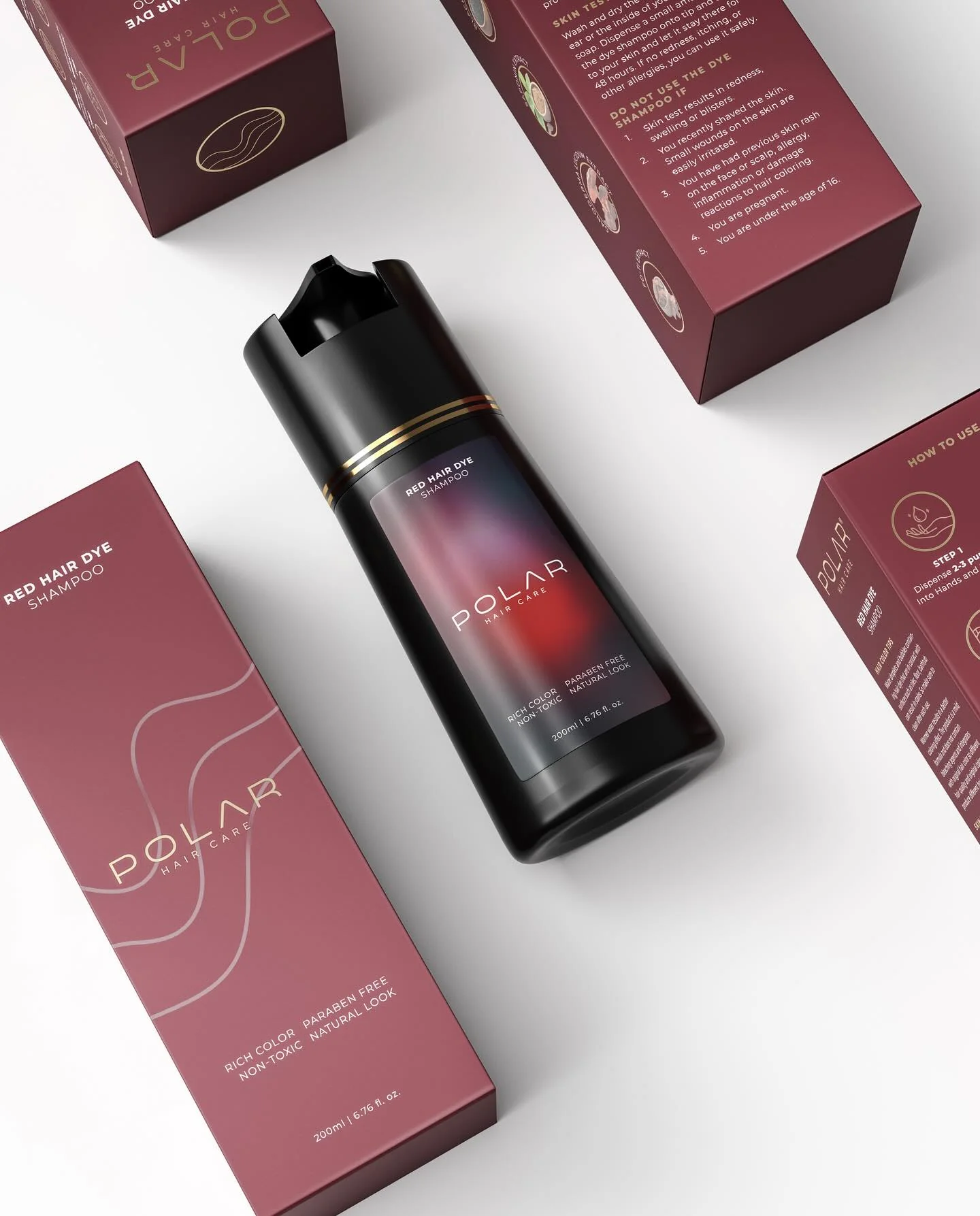 Polar Hair Care Instant Red Dye Shampoo 200ml - Image 2