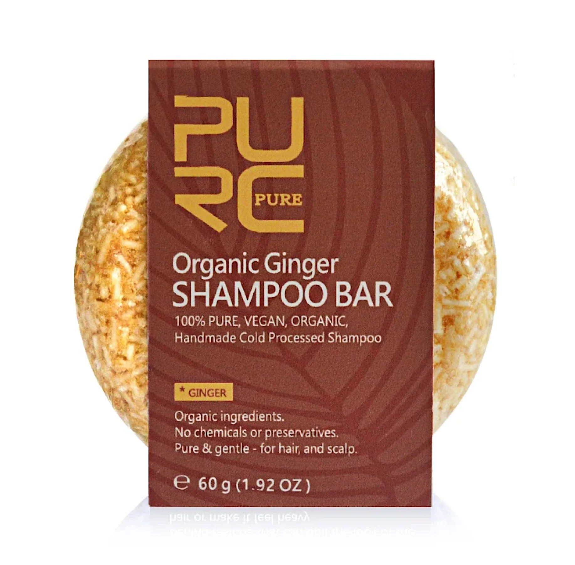 Purc Organic Ginger Shampoo Bar For Hair Growth 60g