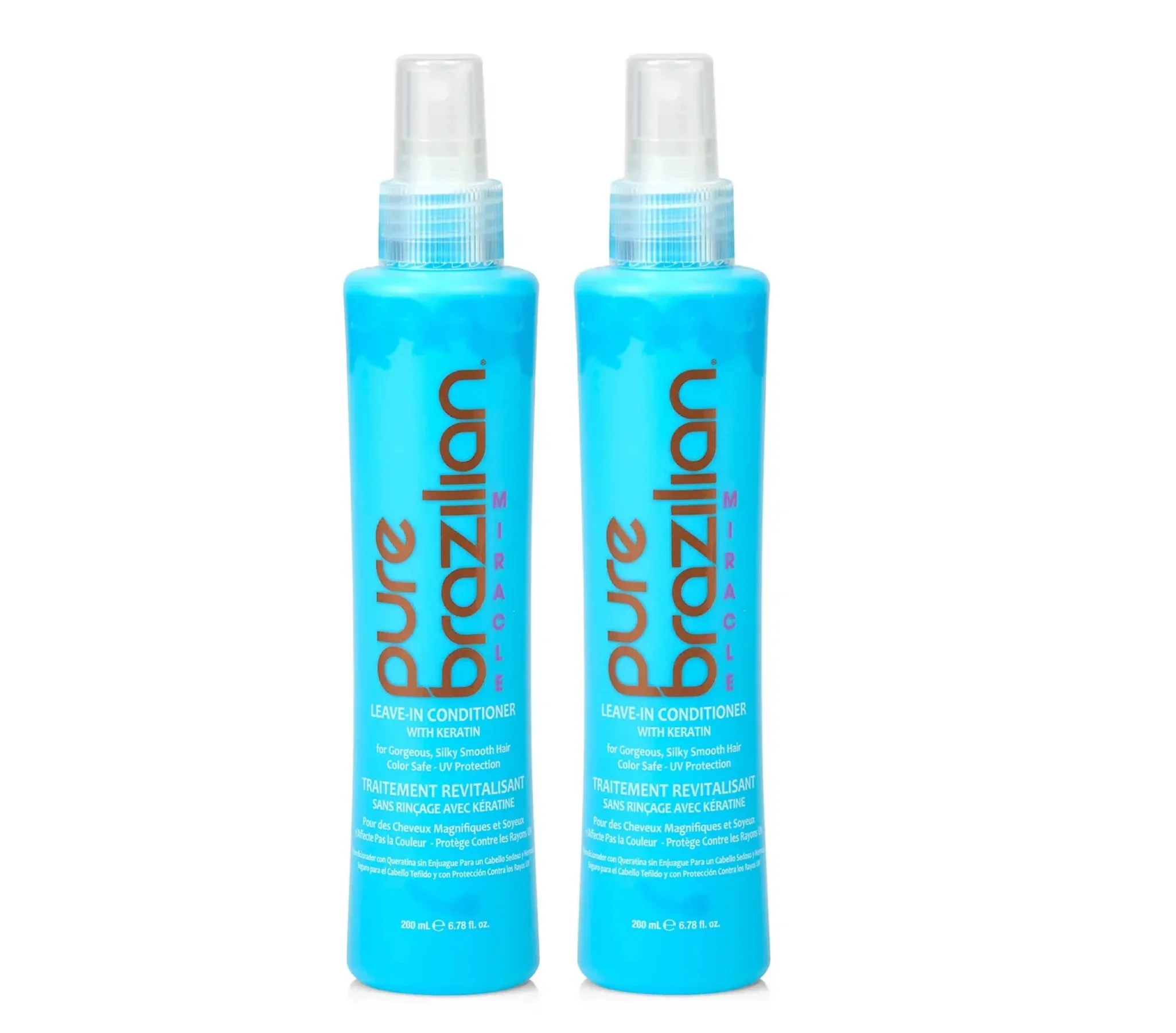 Pure Brazilian Leave In Conditioner with Keratin 200ml (2pc)