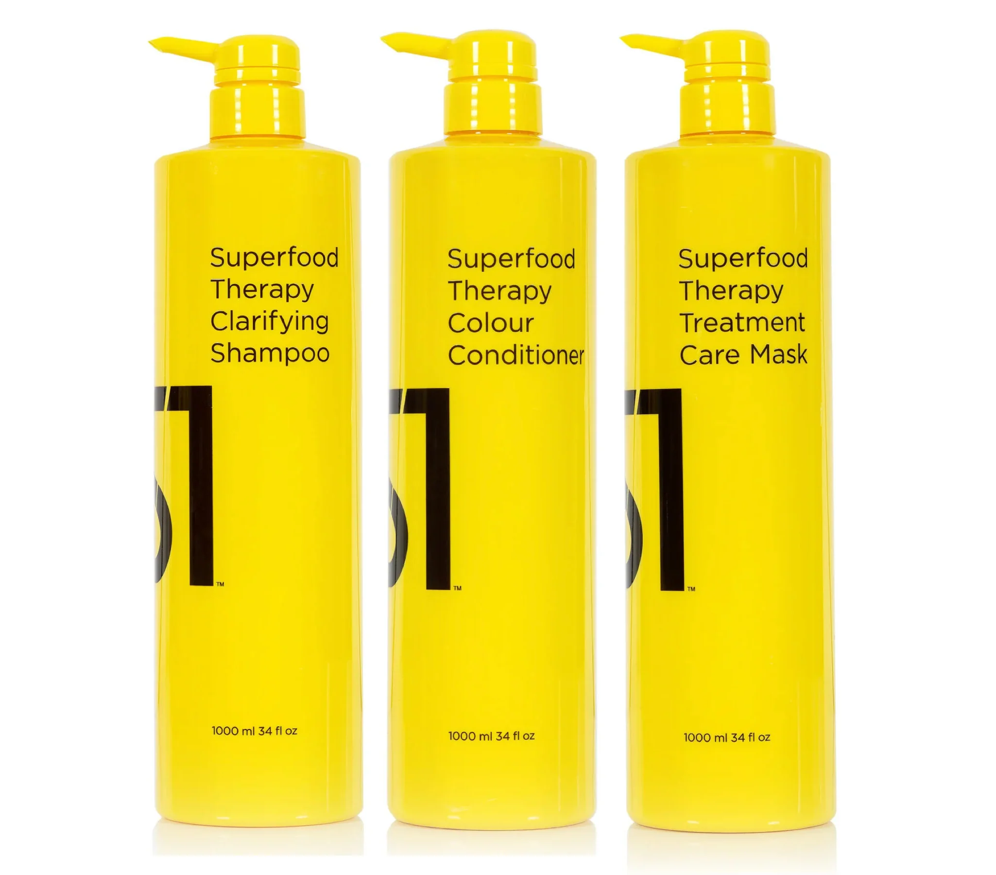 S1 Superfood Therapy Clarifying Shampoo & Coloured Conditioner 1000ml + Treatment Trio