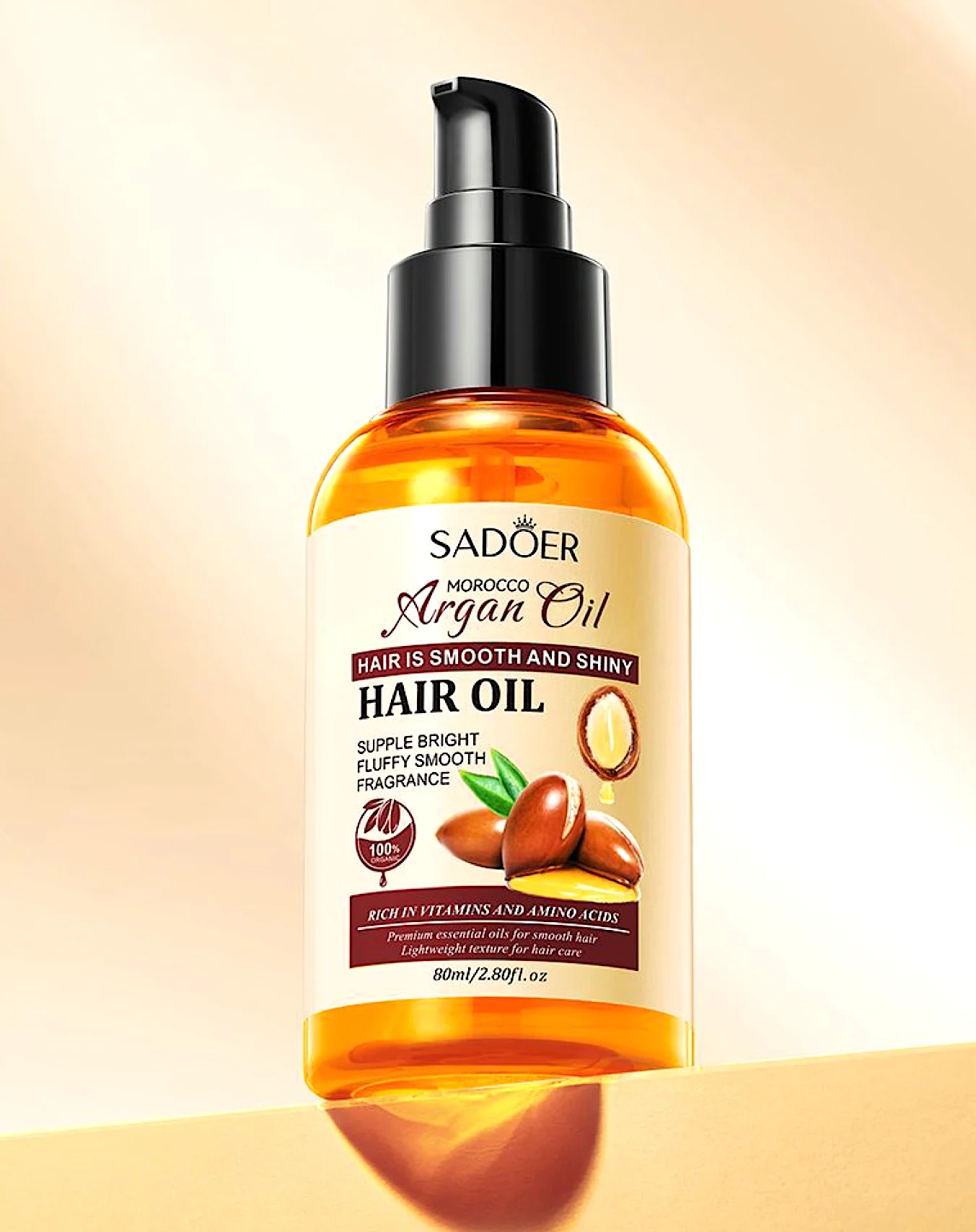 Sadoer Morocco Argan Oil Smooth & Shiny 80ml - Image 2