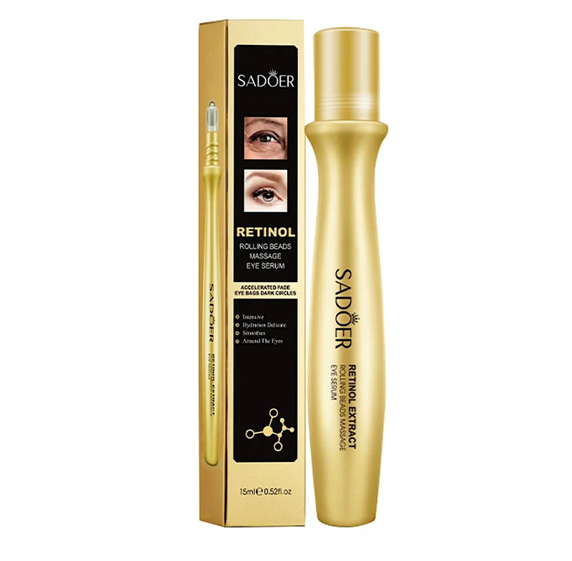 Sadoer Retinol Rolling Massage Eye Serum 15ml