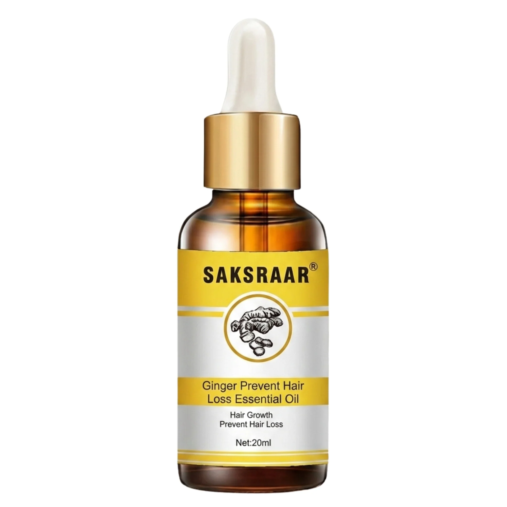 Saksraar Ginger Hair Loss Essential Oil 20ml