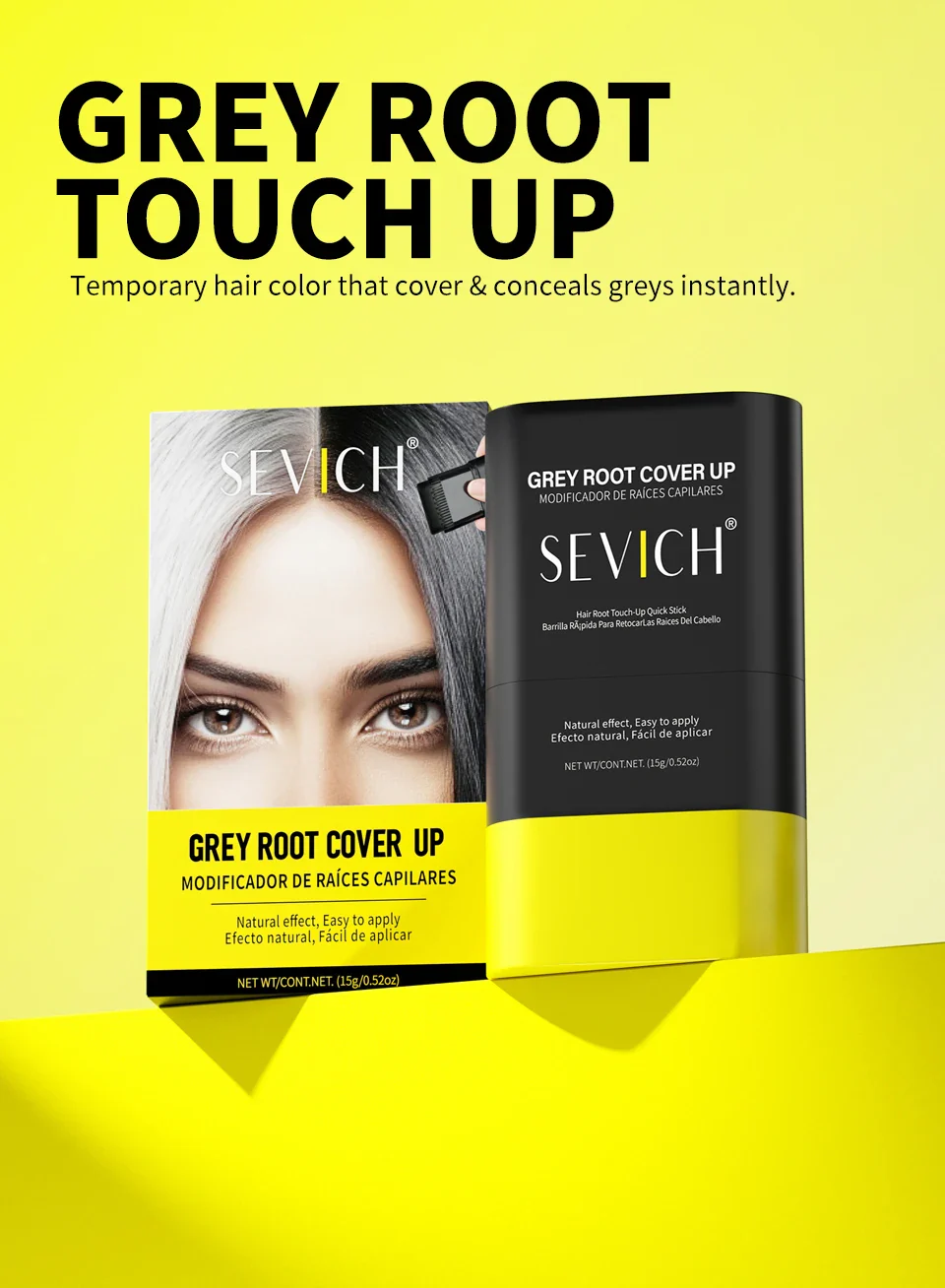 Sevich Grey Root Cover Up Hair Dye Stick For Hair and Beard 15g - Image 3