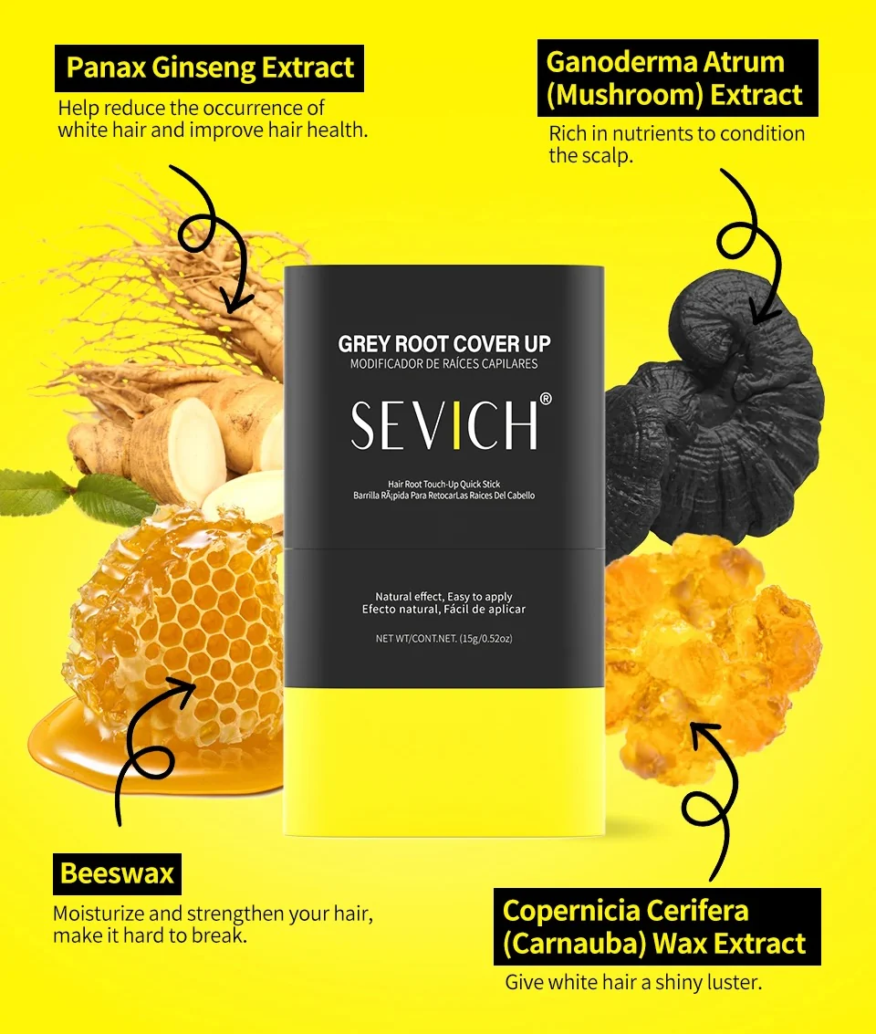 Sevich Grey Root Cover Up Hair Dye Stick For Hair and Beard 15g - Image 6