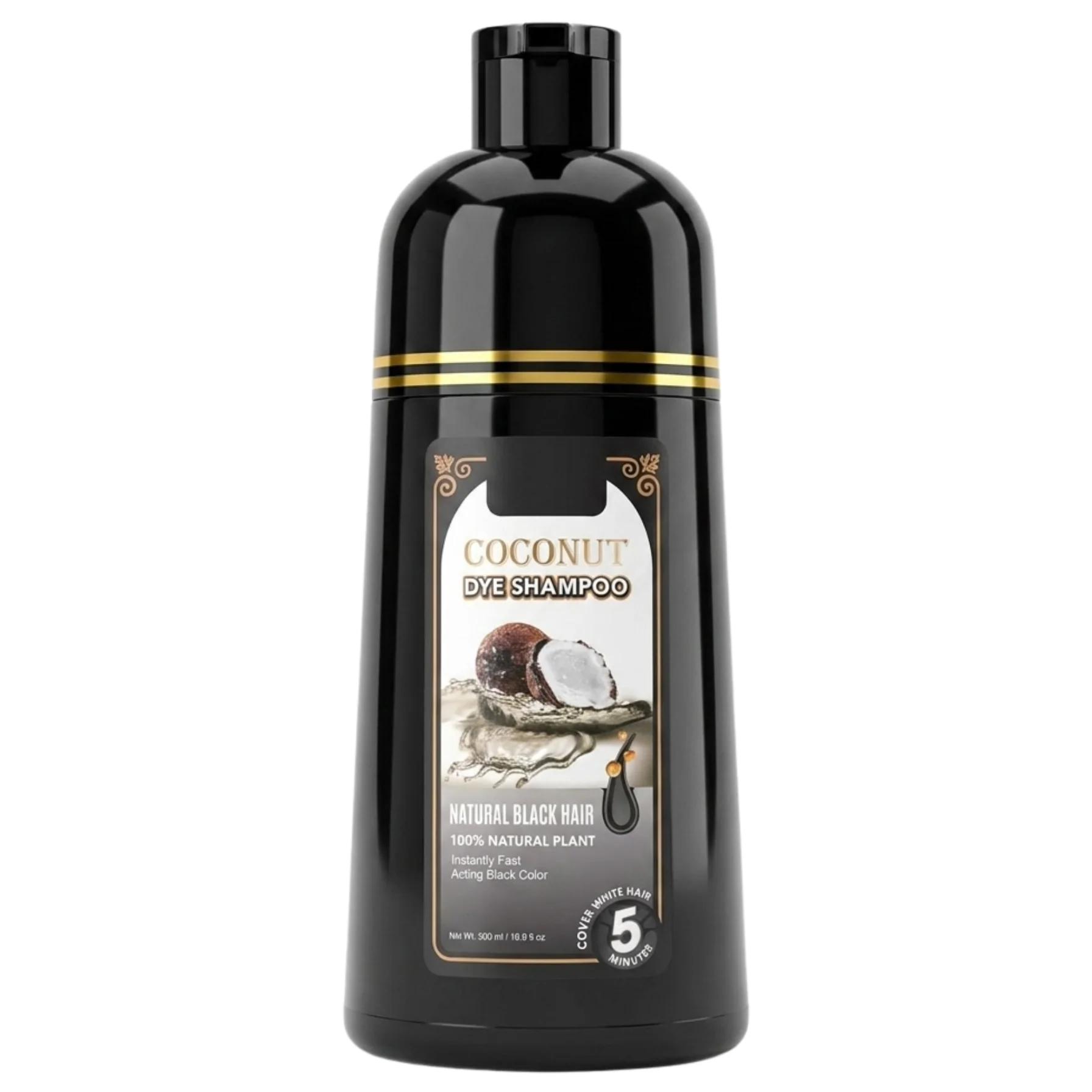 Sevich Natural Black DIY Coconut Hair Dye Shampoo 500ml
